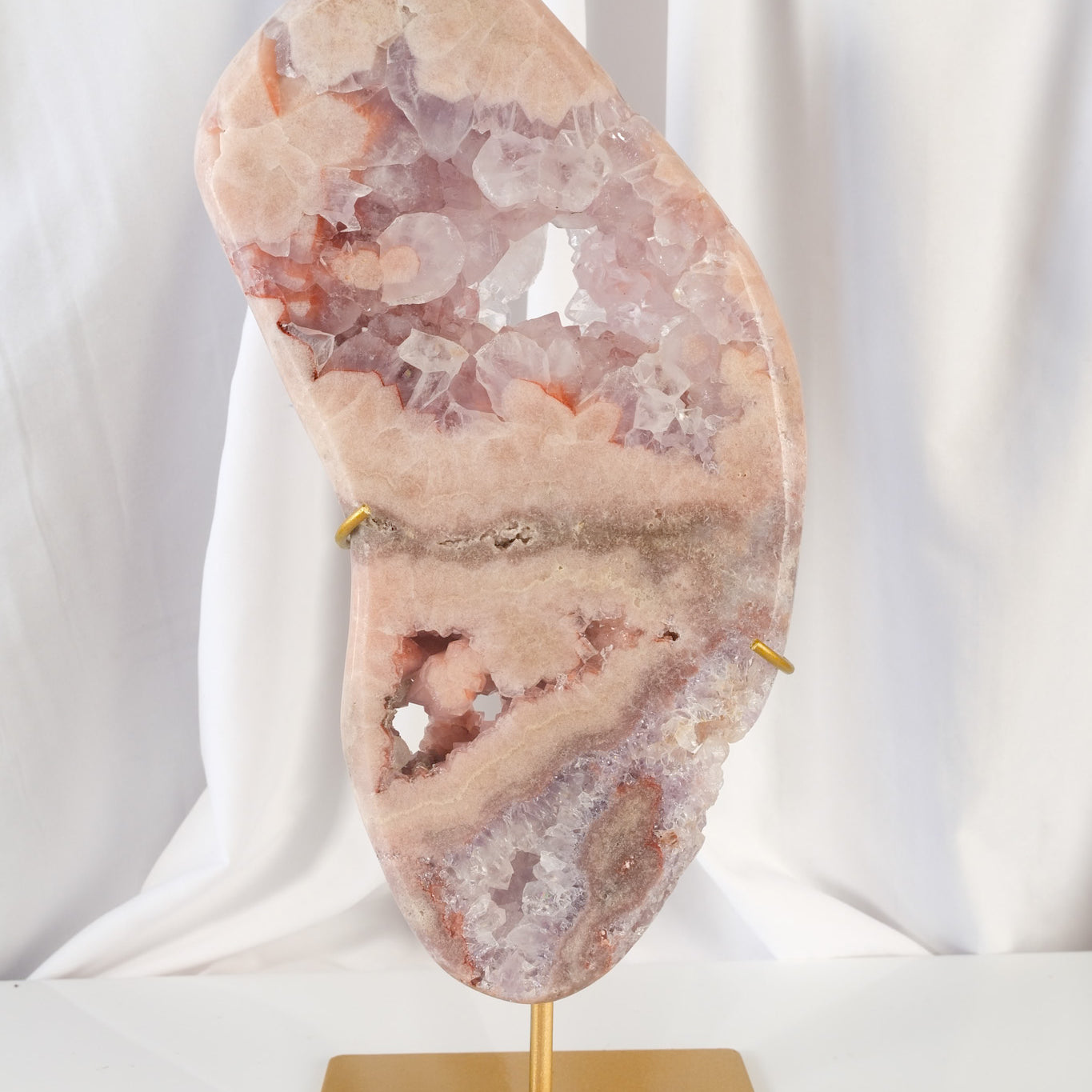 Pink Amethyst Slab on Stand