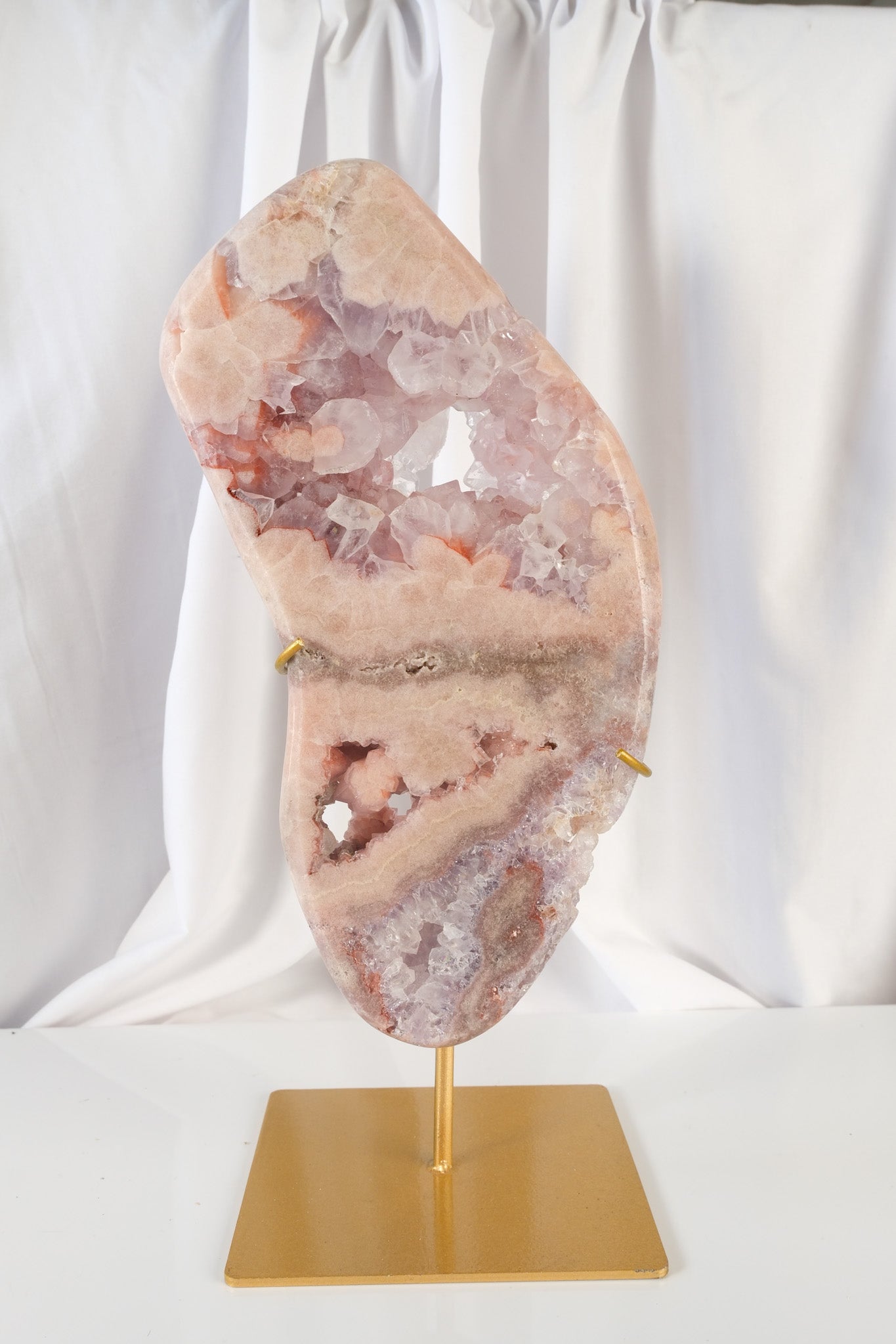 Pink Amethyst Slab on Stand