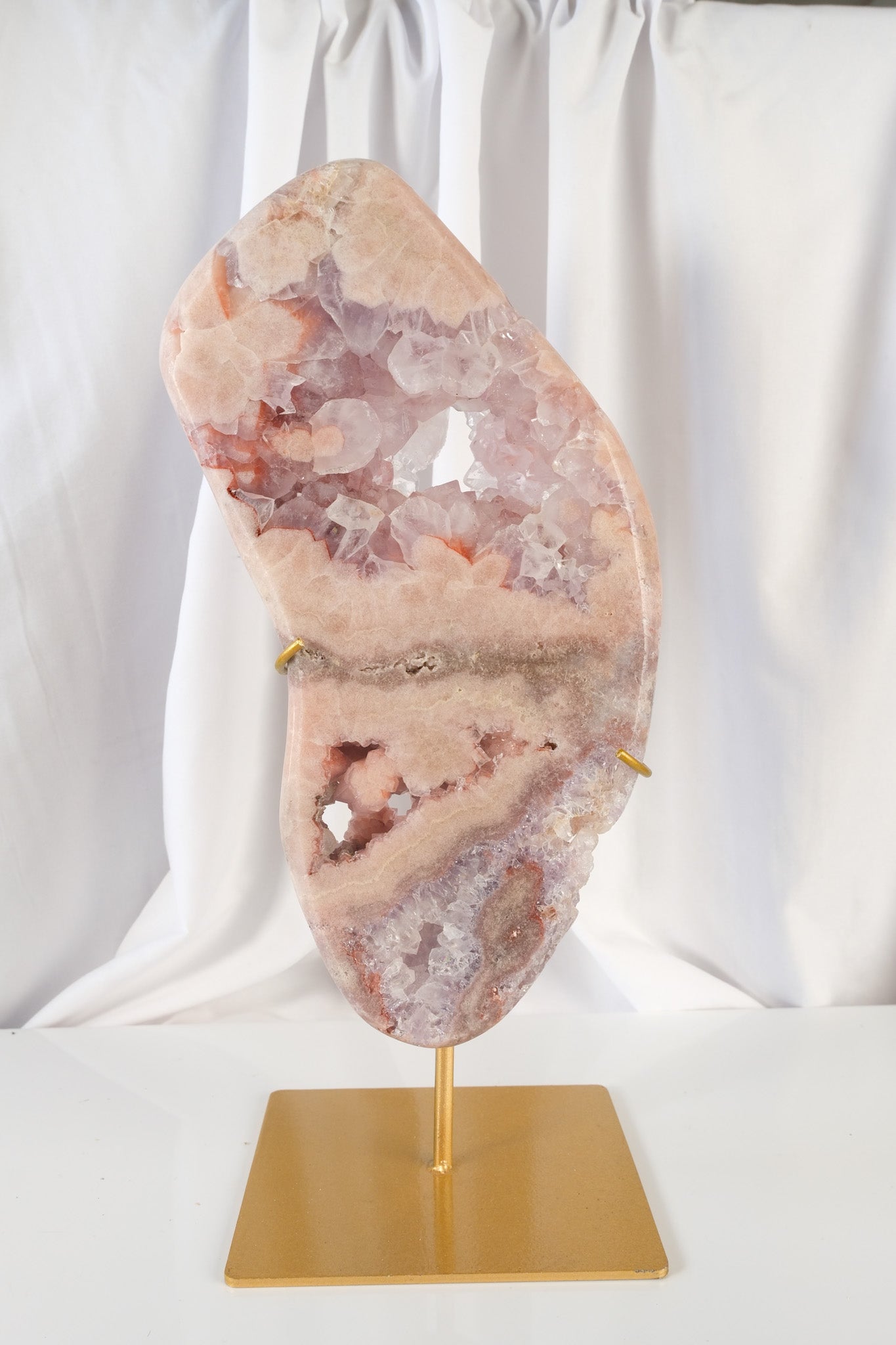 Pink Amethyst Slab on Stand