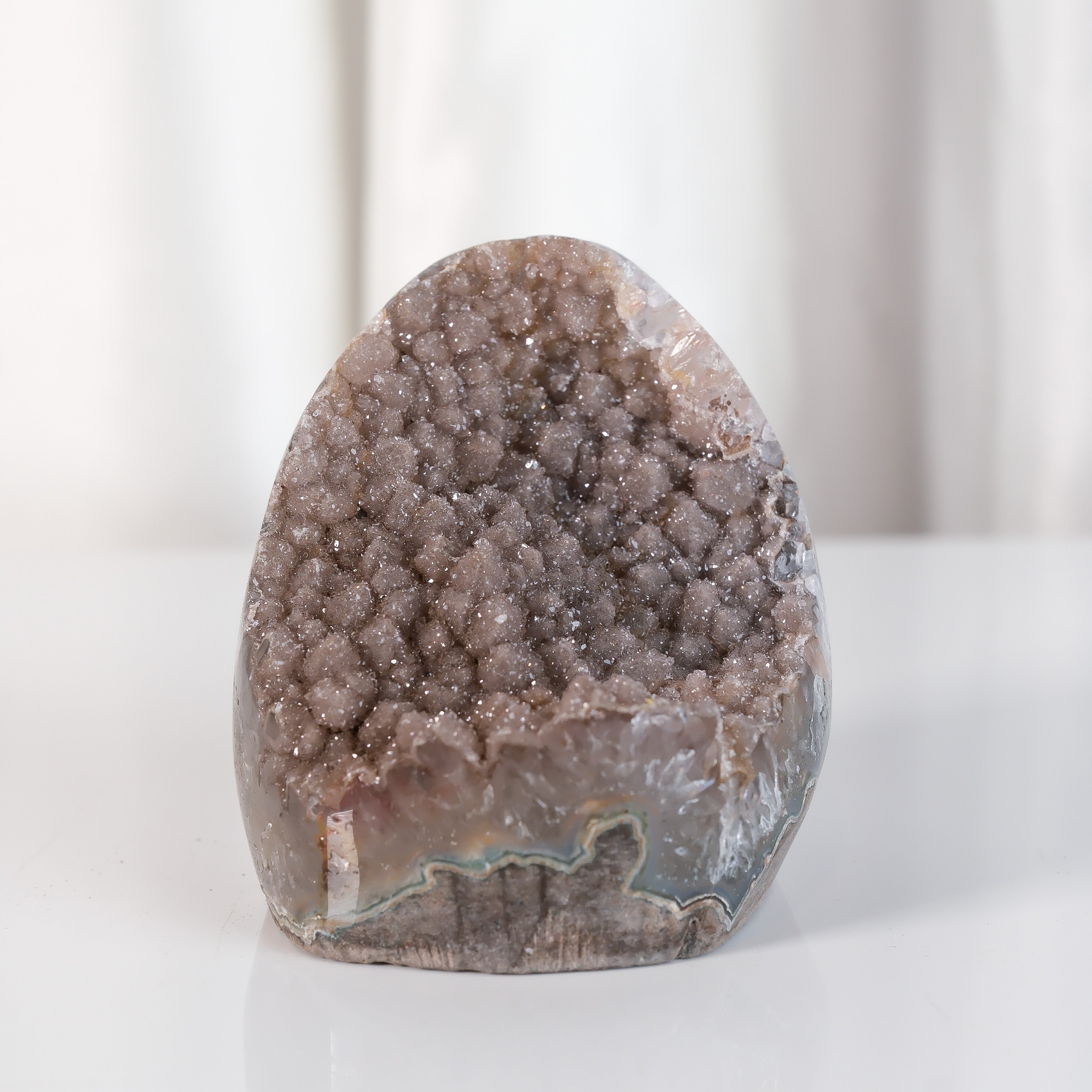 High Quality Rainbow Sugar Coated Amethyst Cutbase Cluster