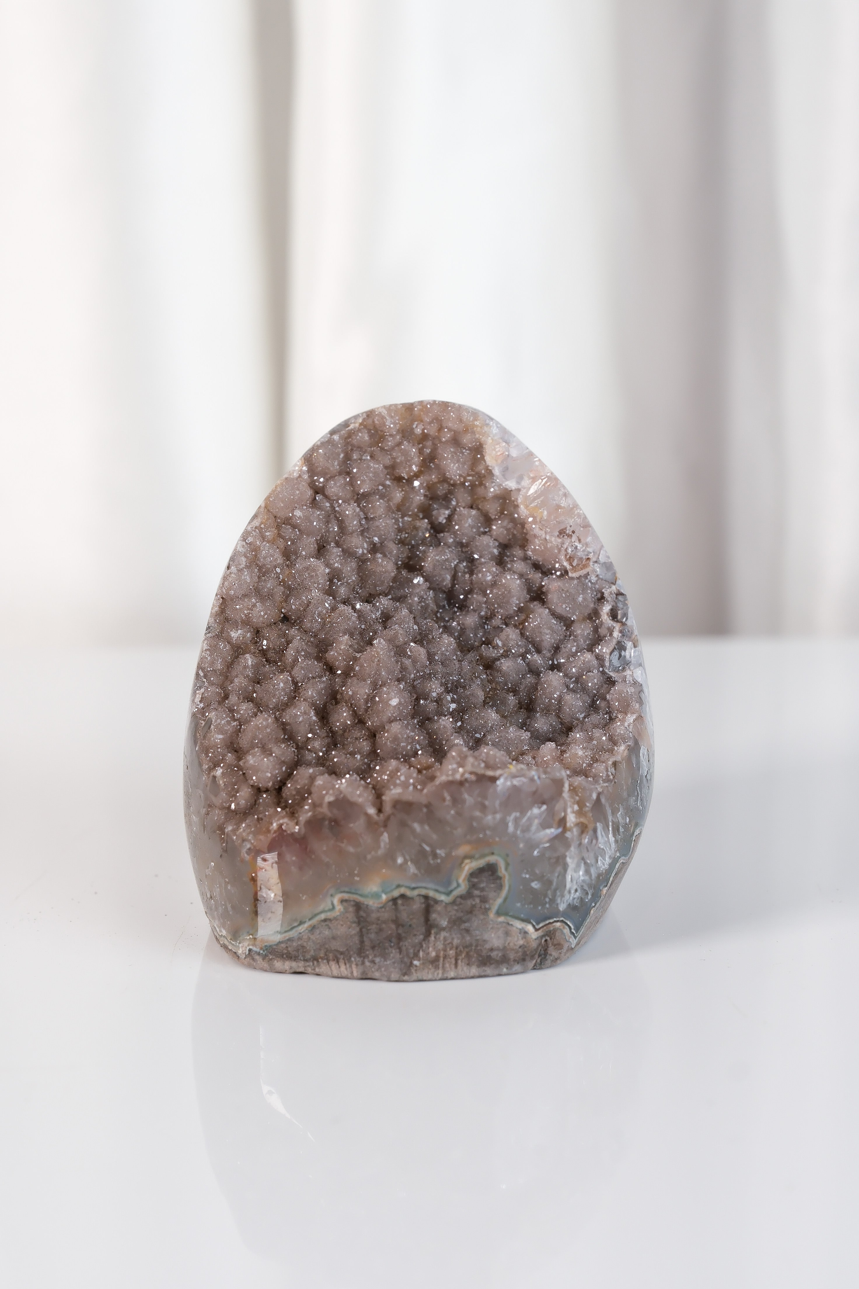 High Quality Rainbow Sugar Coated Amethyst Cutbase Cluster