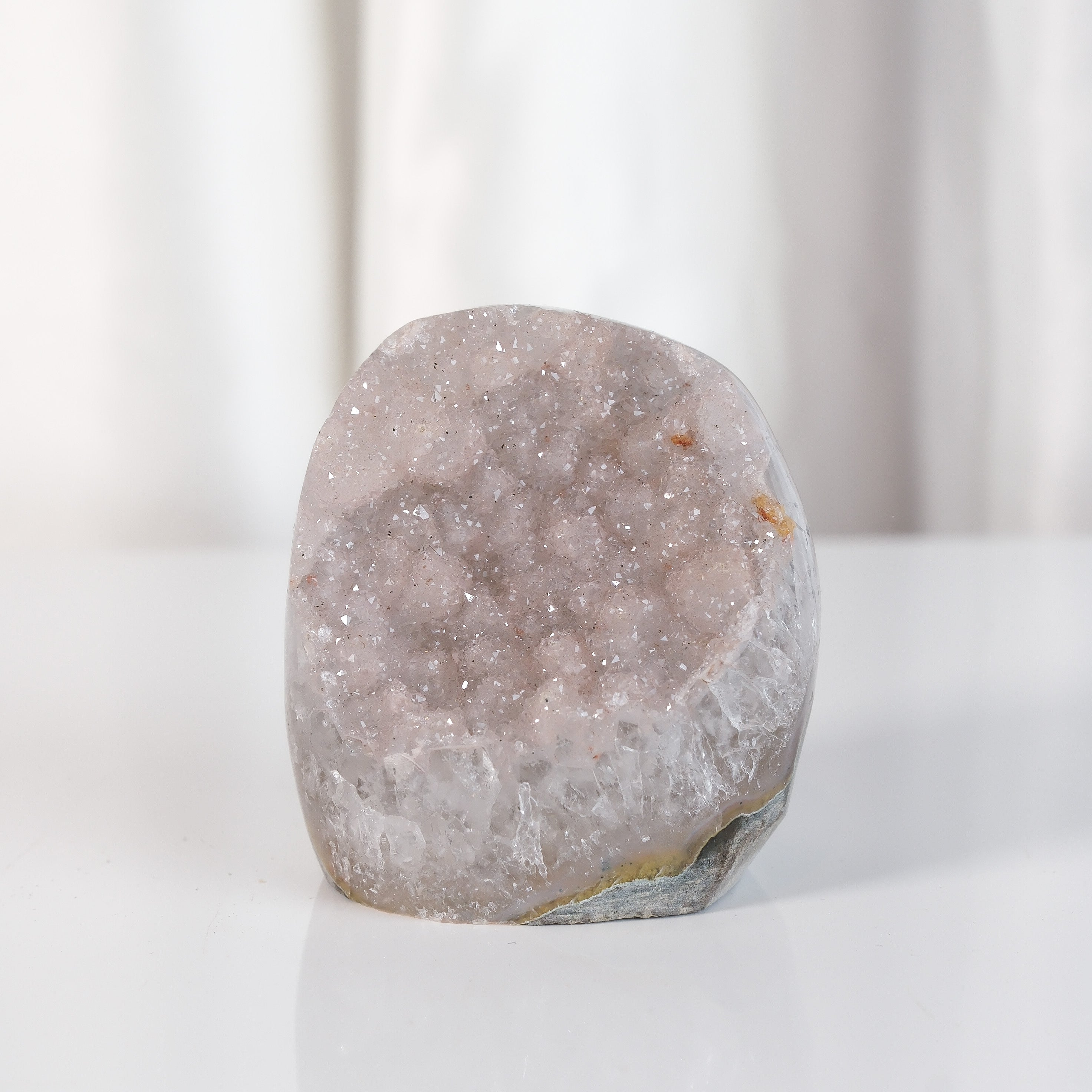 High Quality Rainbow Sugar Coated Amethyst Cutbase Cluster
