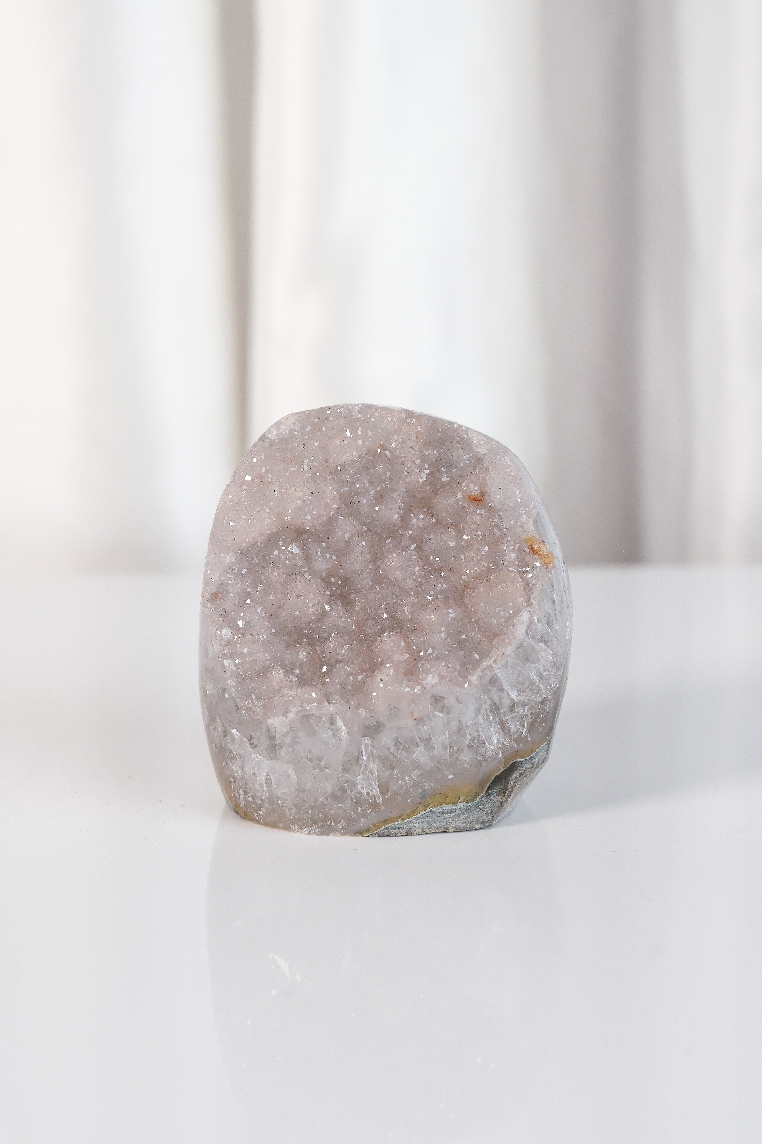High Quality Rainbow Sugar Coated Amethyst Cutbase Cluster