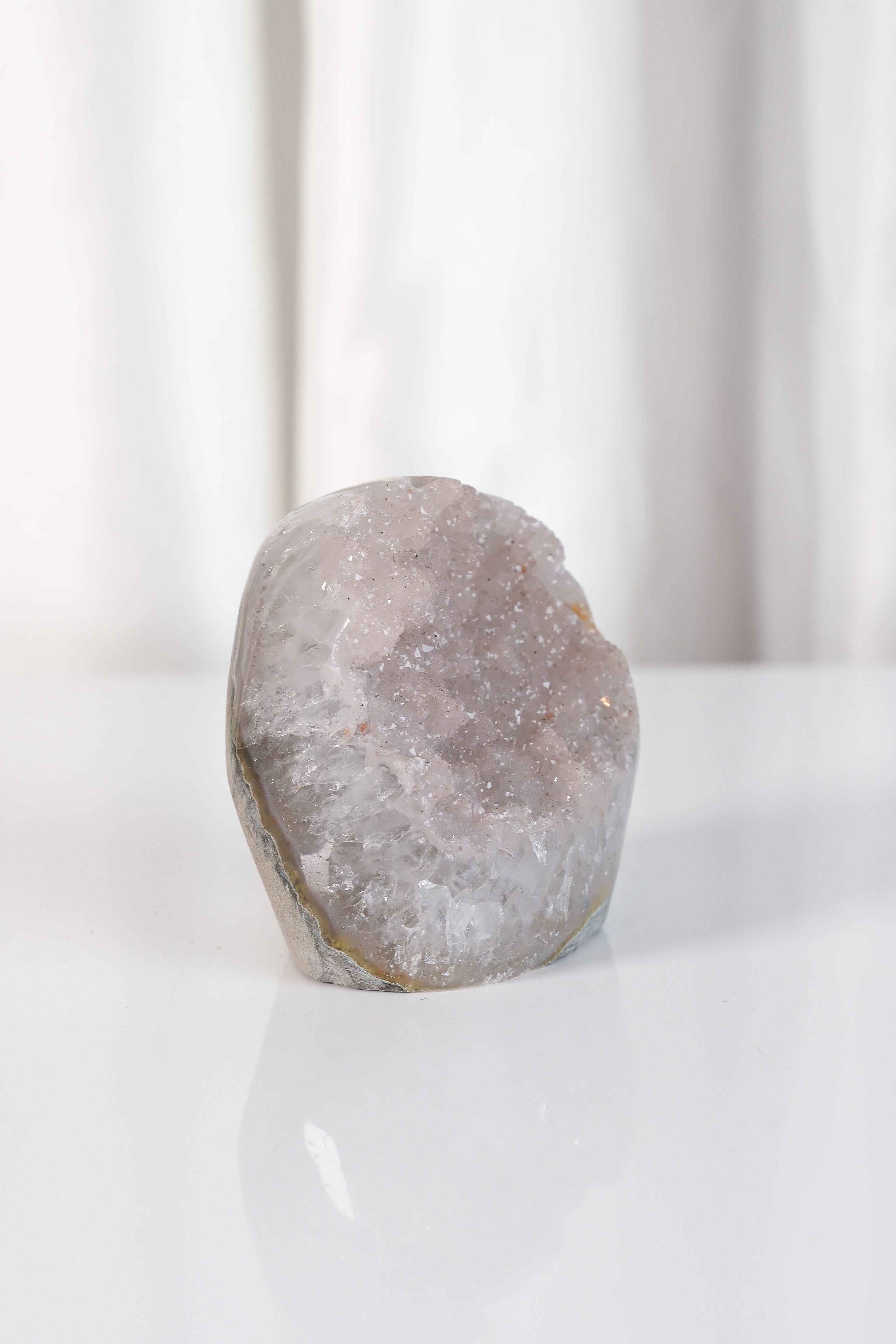 High Quality Rainbow Sugar Coated Amethyst Cutbase Cluster
