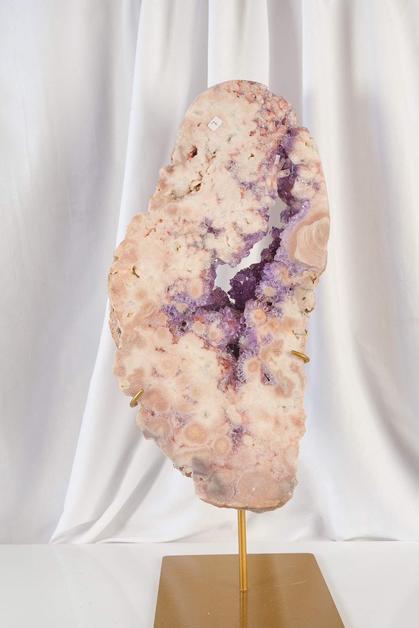 Pink Amethyst Slab on Stand