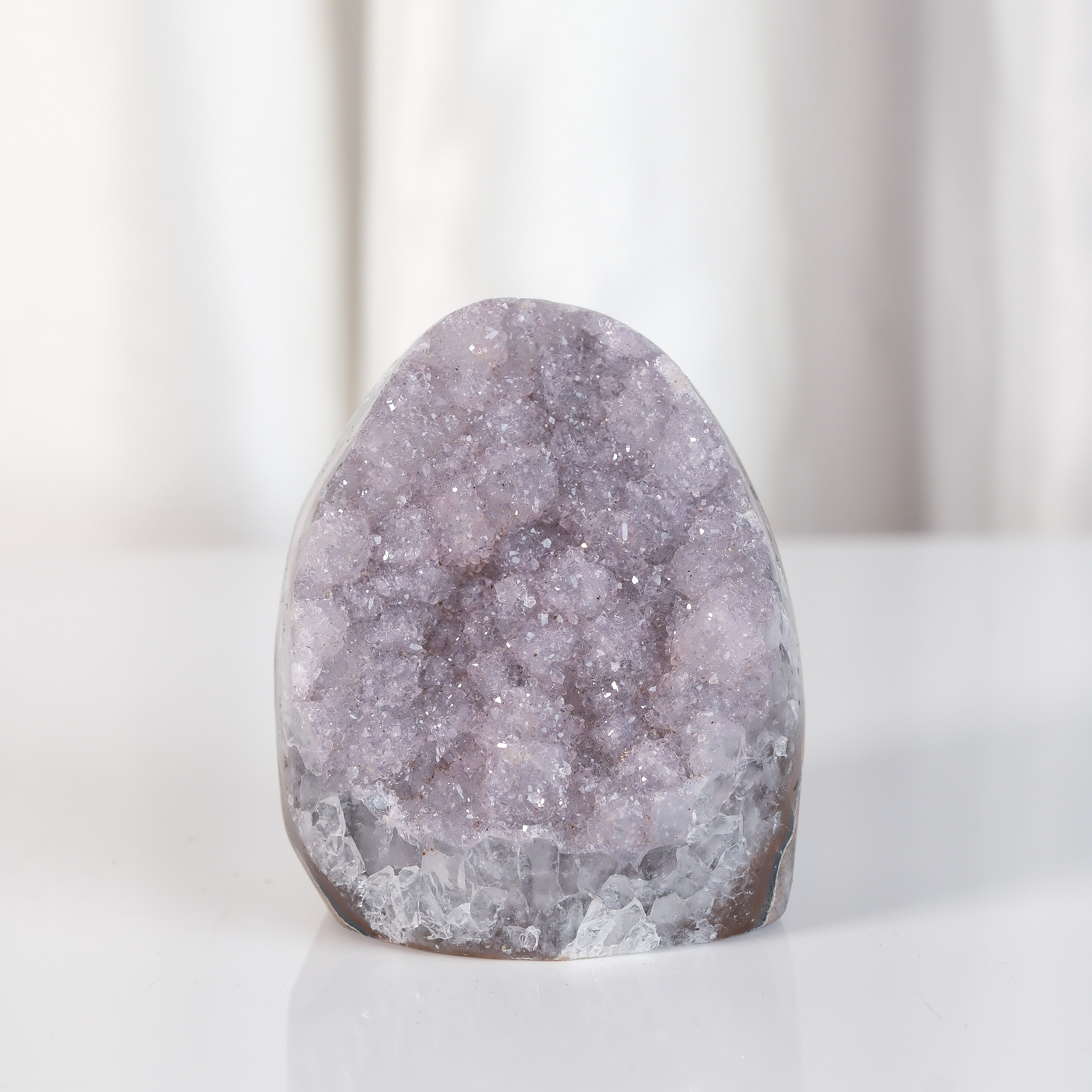High Quality Rainbow Sugar Coated Amethyst Cutbase Cluster