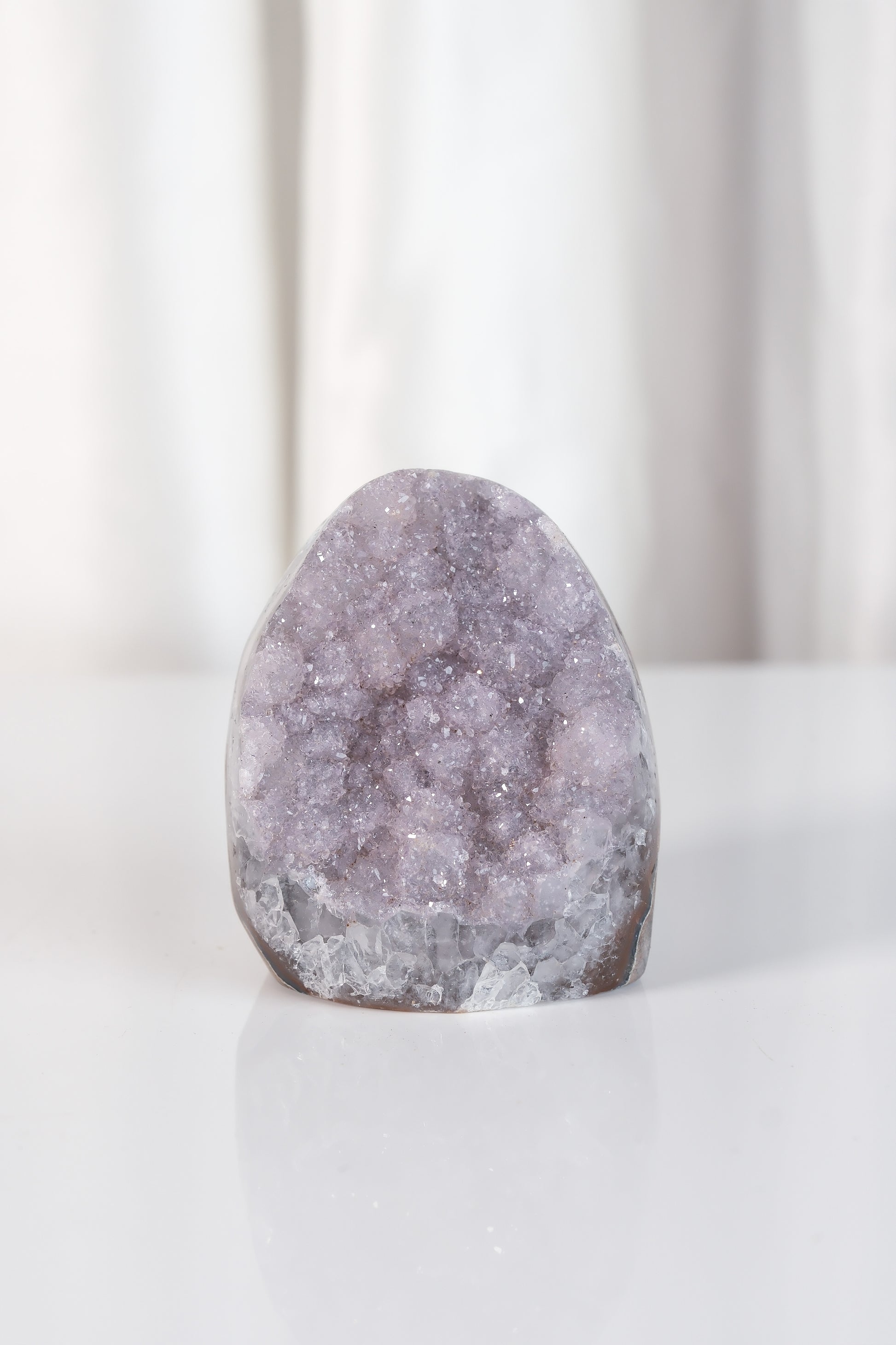 High Quality Rainbow Sugar Coated Amethyst Cutbase Cluster