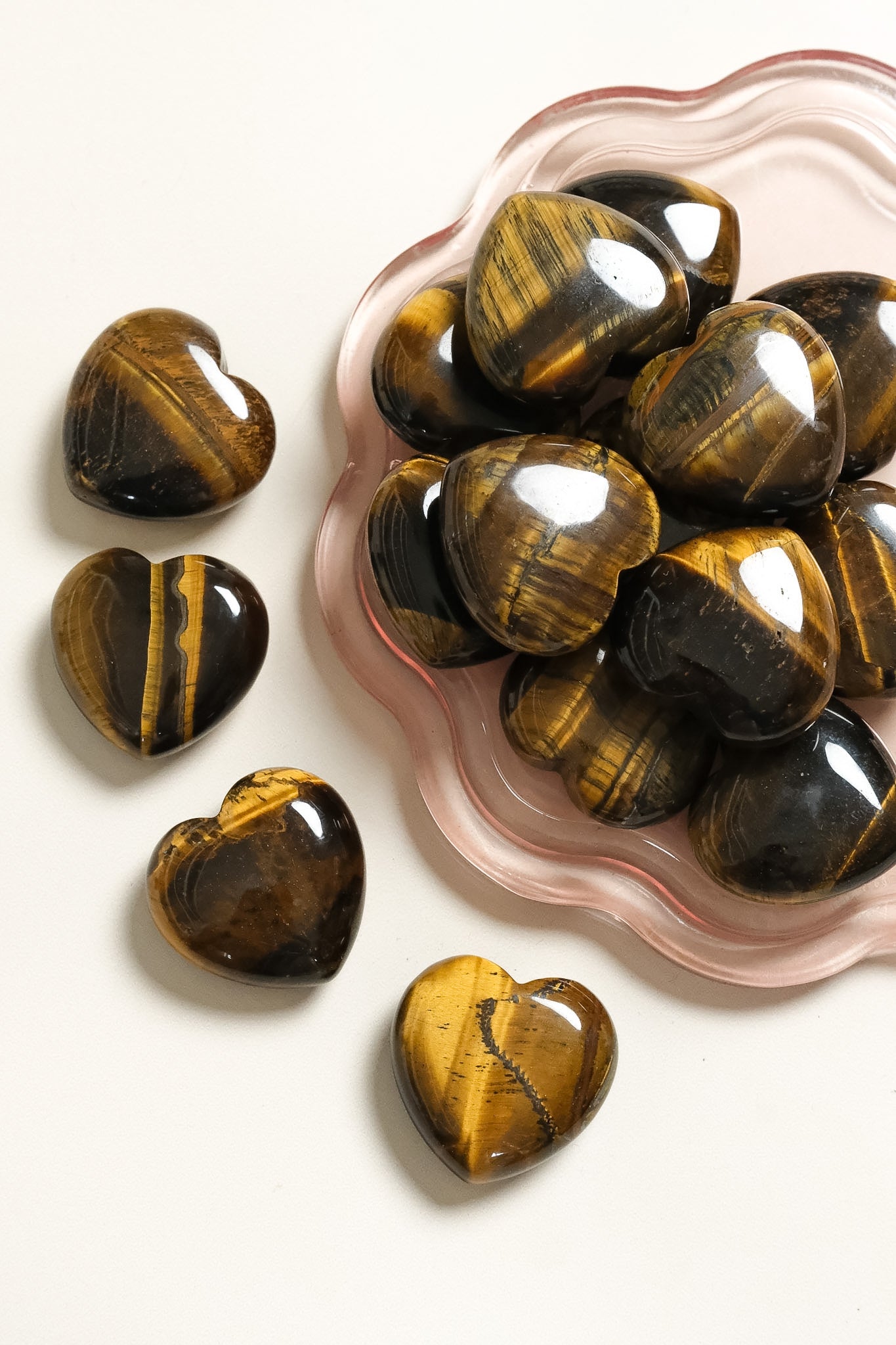 Tigers Eye Small Heart