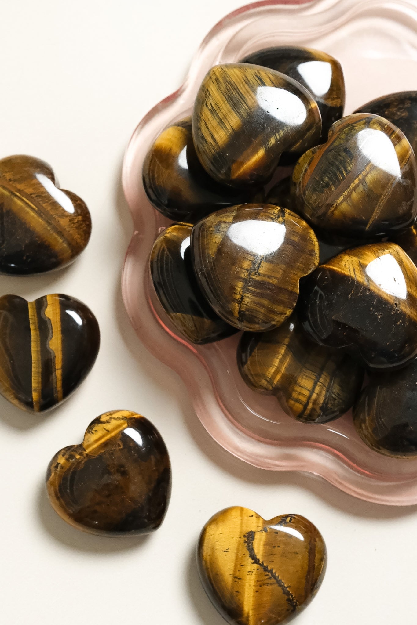 Tigers Eye Small Heart