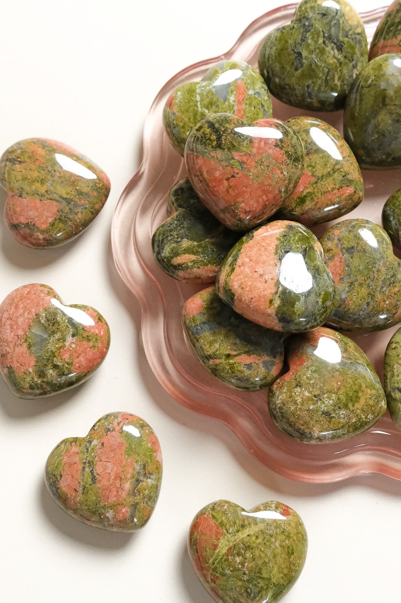 Unakite Small Heart
