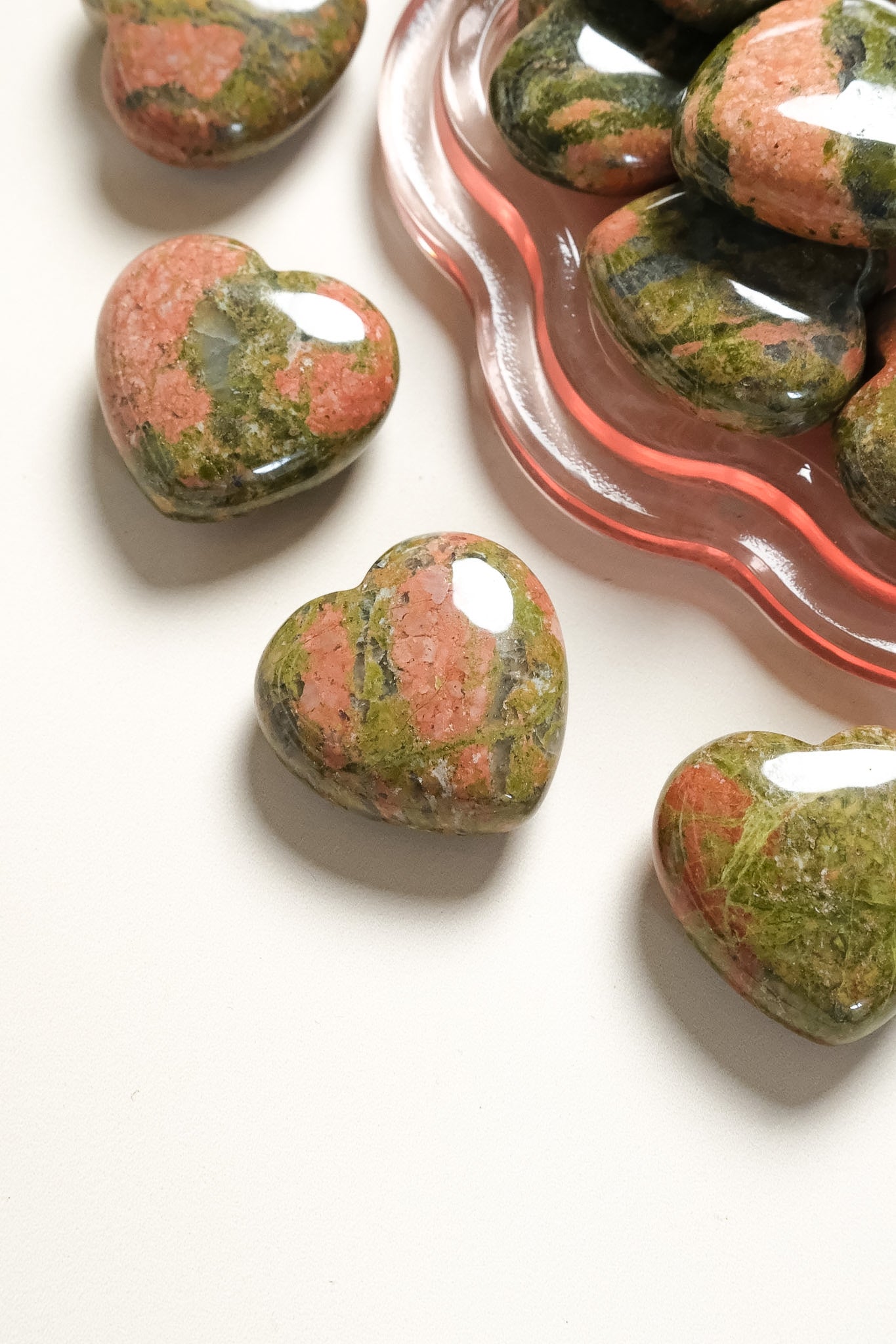 Unakite Small Heart