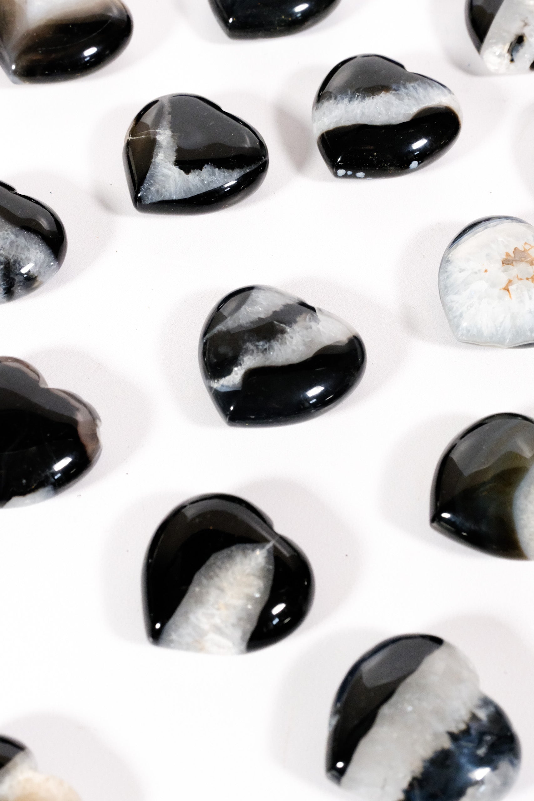 Black Agate Small Heart