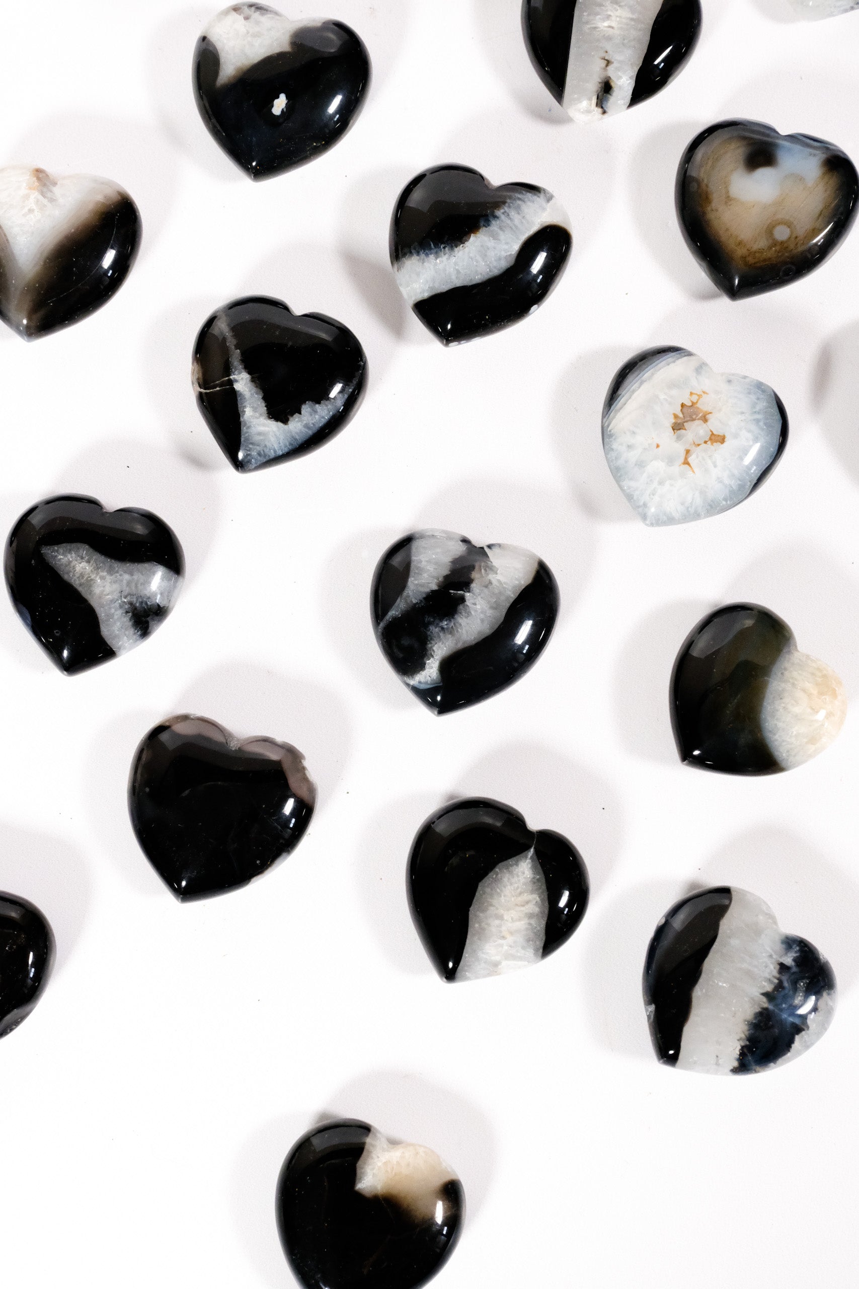 Black Agate Small Heart