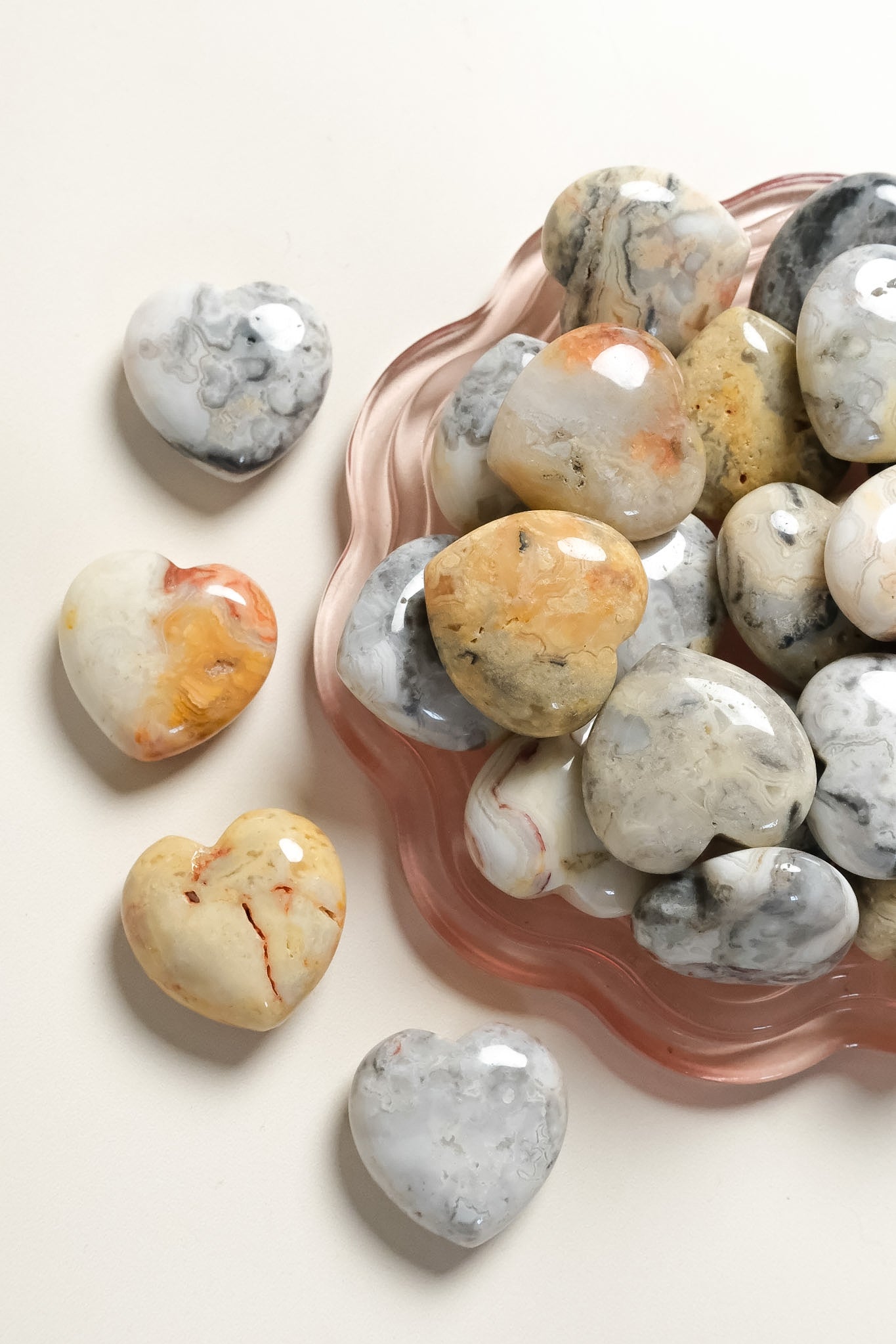 Crazy Lace Agate Small Heart