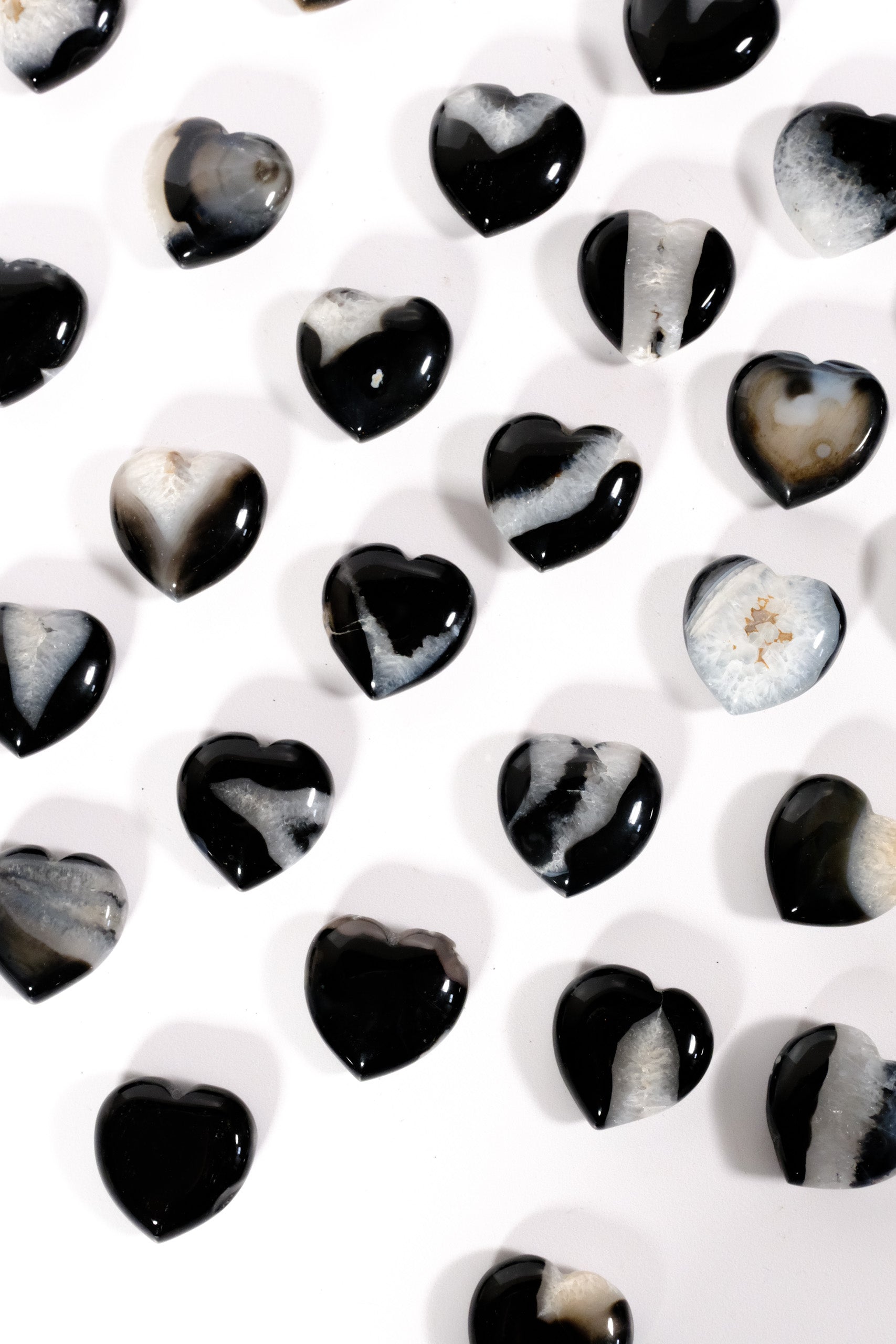 Black Agate Small Heart