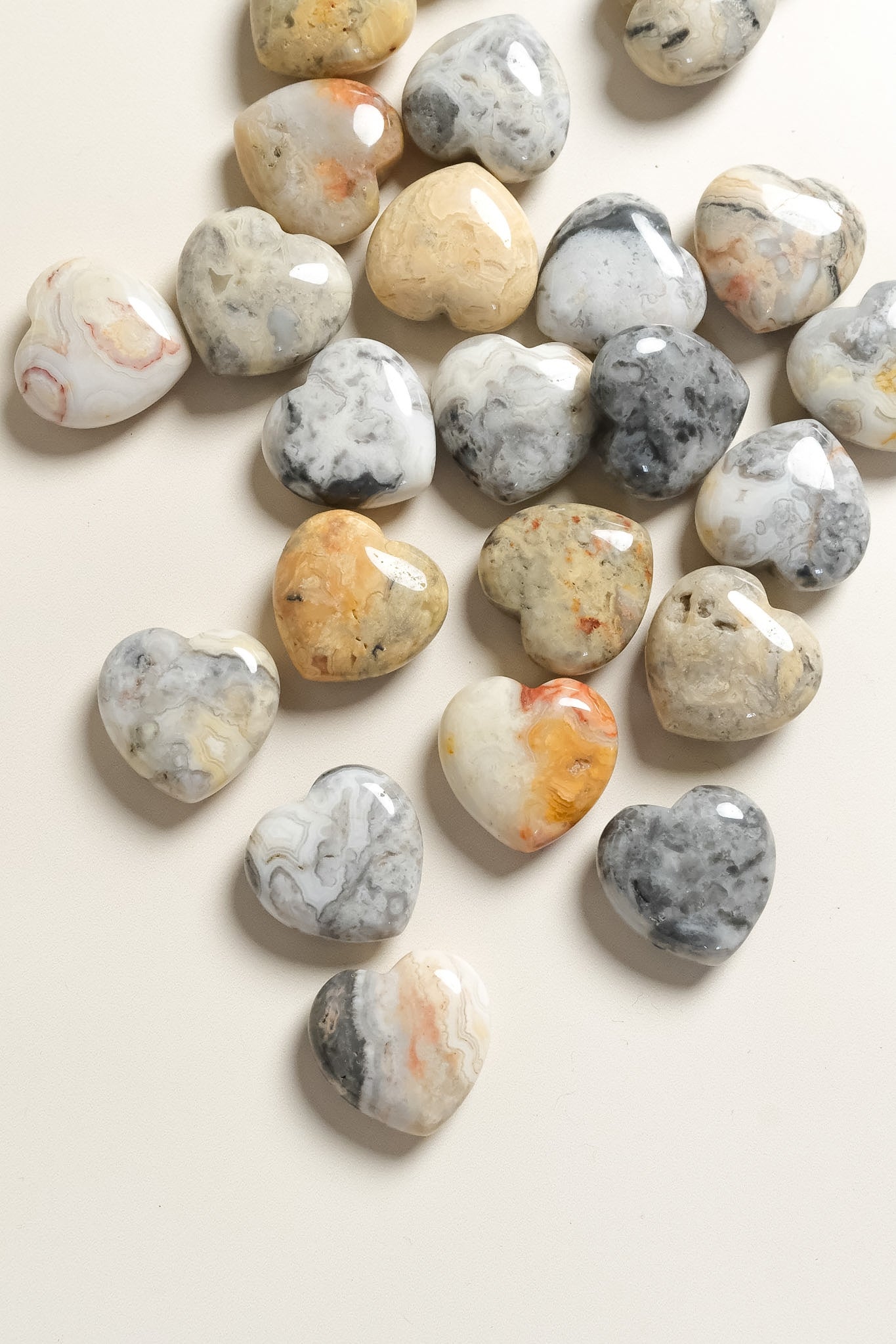Crazy Lace Agate Small Heart