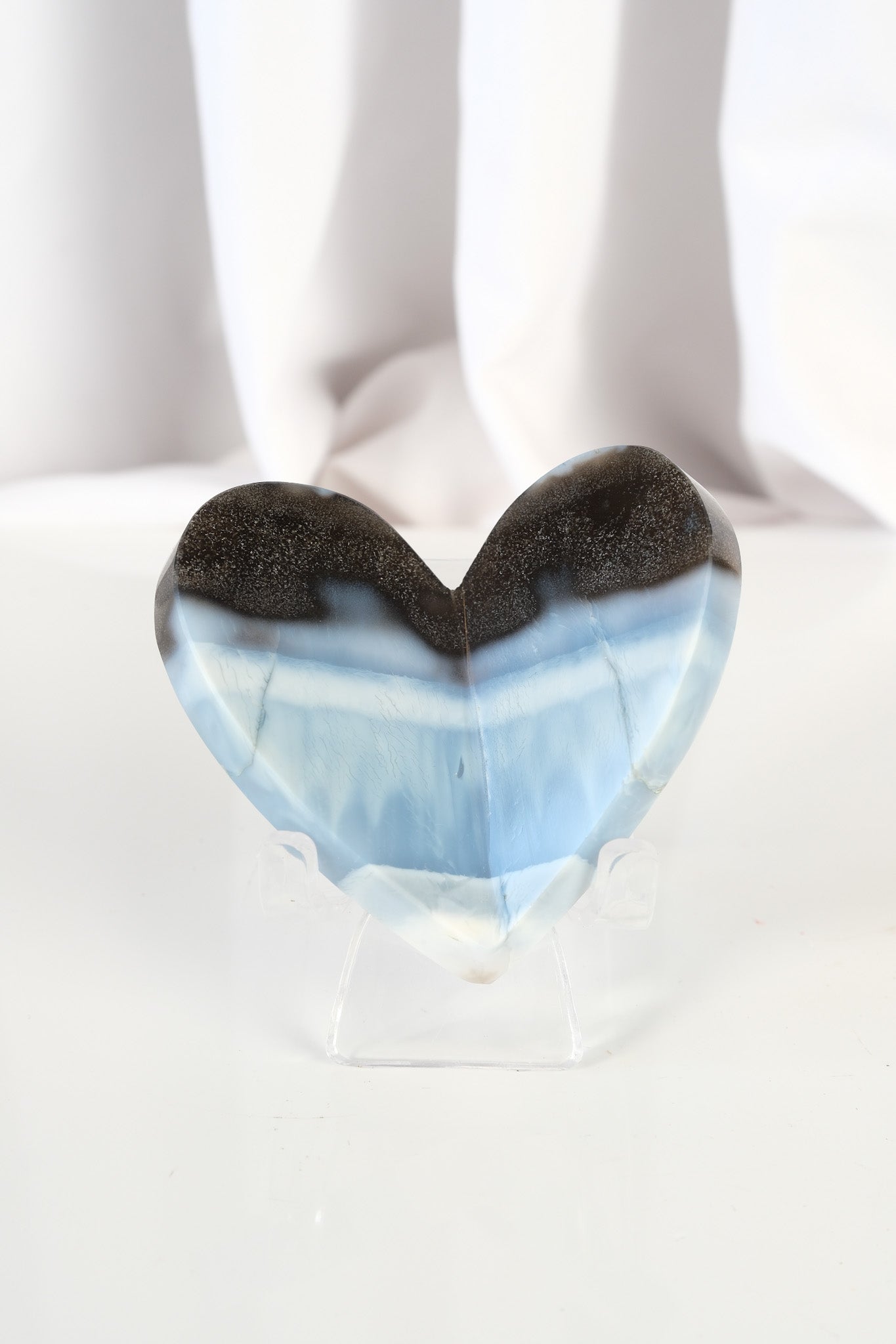 Blue Opal Large 3D Heart: Choose your own