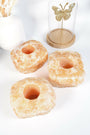Orange Calcite Tealight Holder Healing Crystal.