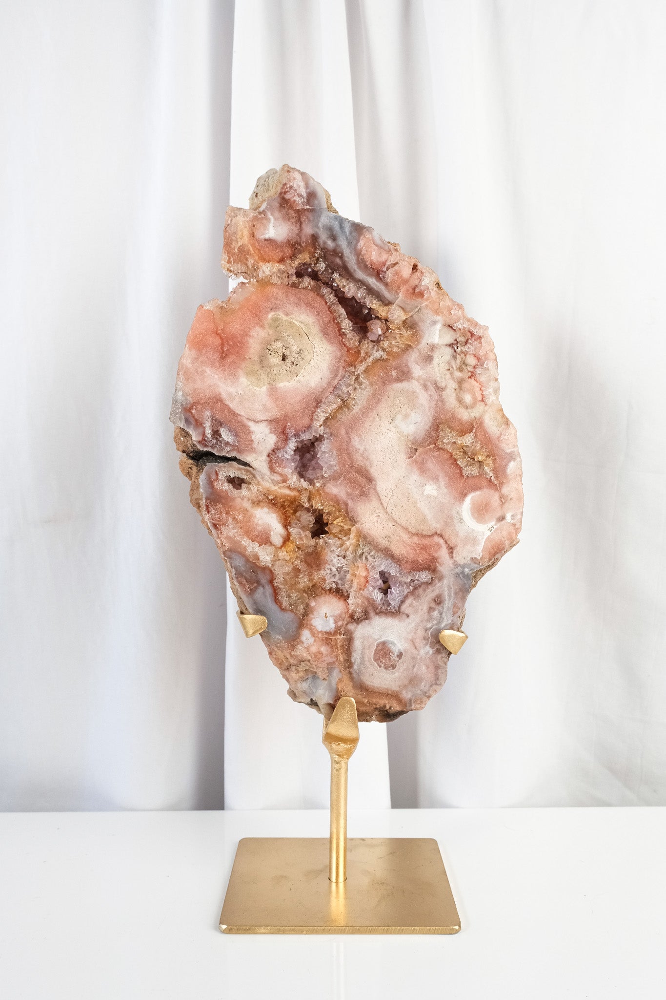 Pink Ametyst Slab on Premium Stand