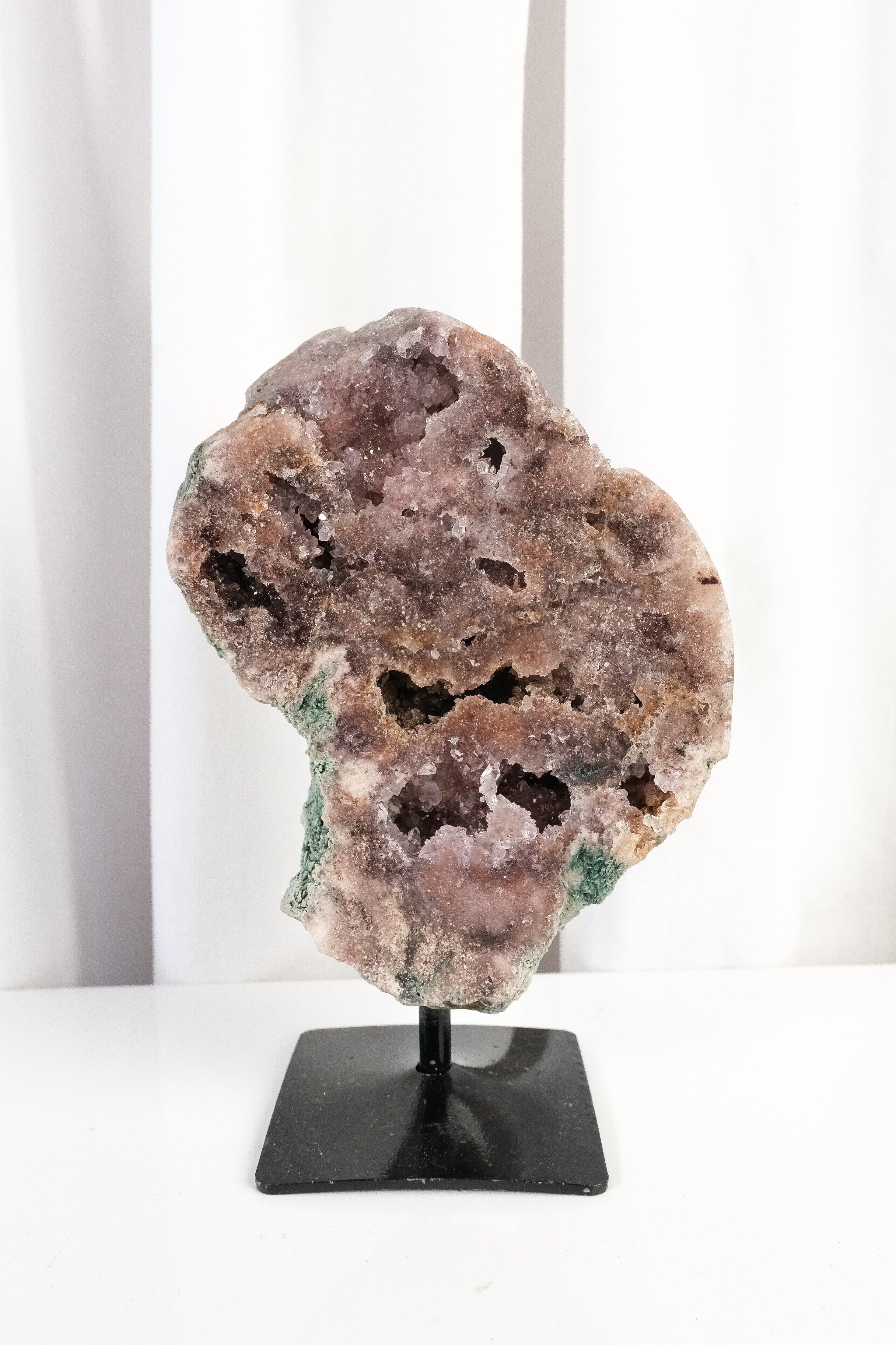 Pink Amethyst Slab on Stand