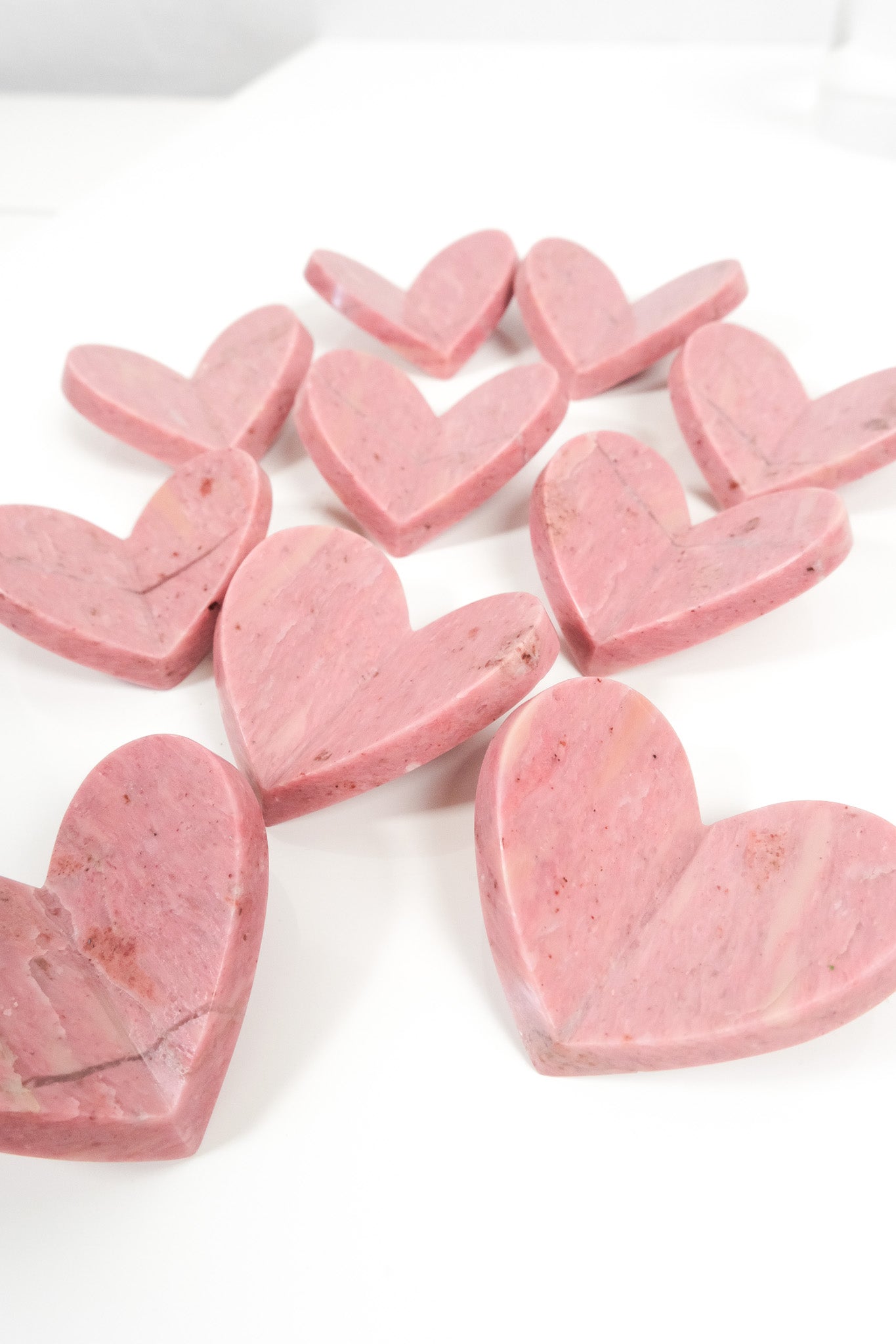 Pink Petrified Wood Medium 3D Heart