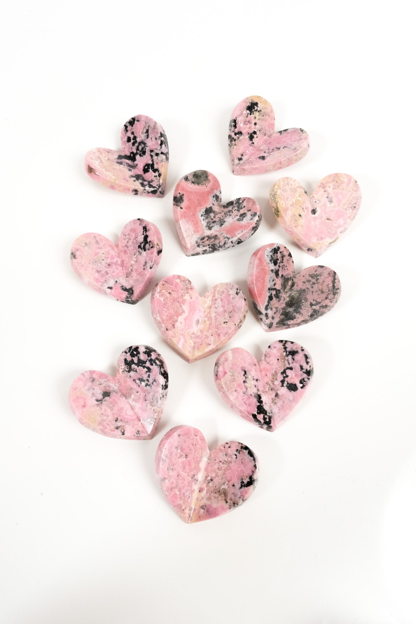 Rhodonite Medium 3D Heart