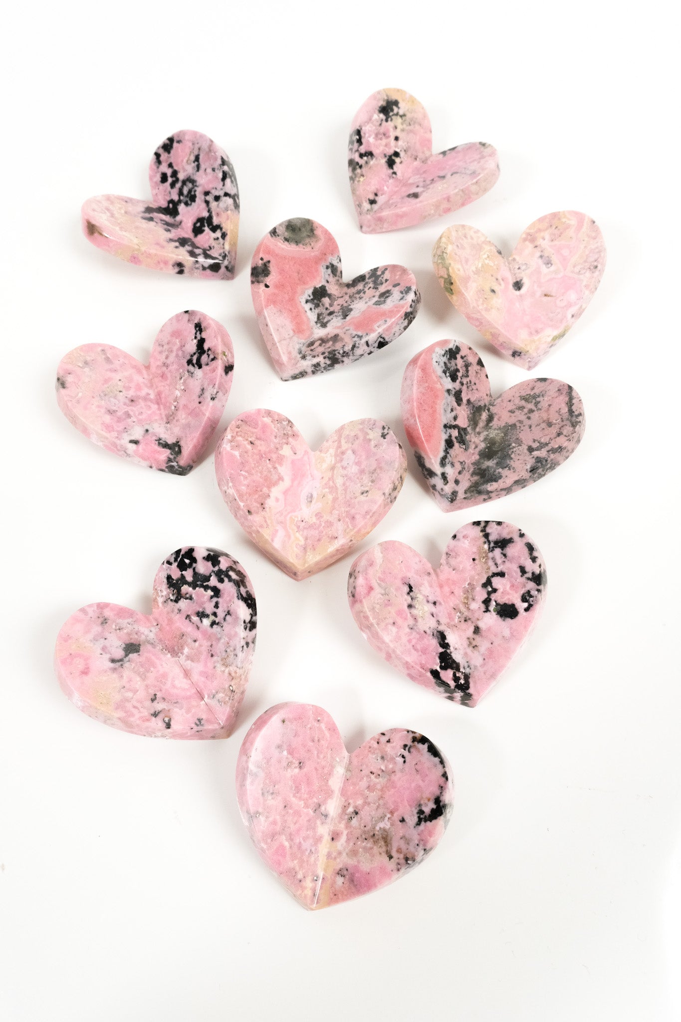 Rhodonite Medium 3D Heart