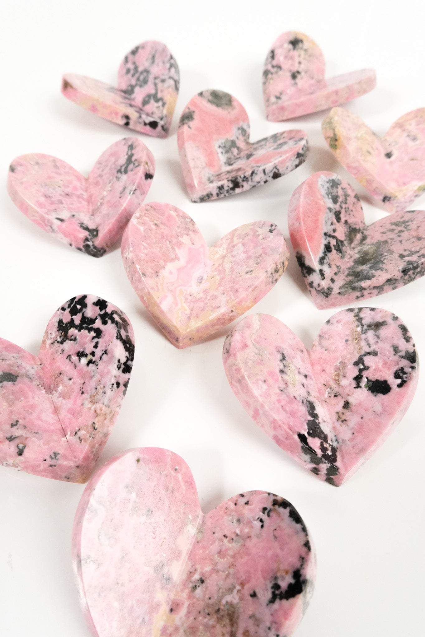 Rhodonite Medium 3D Heart