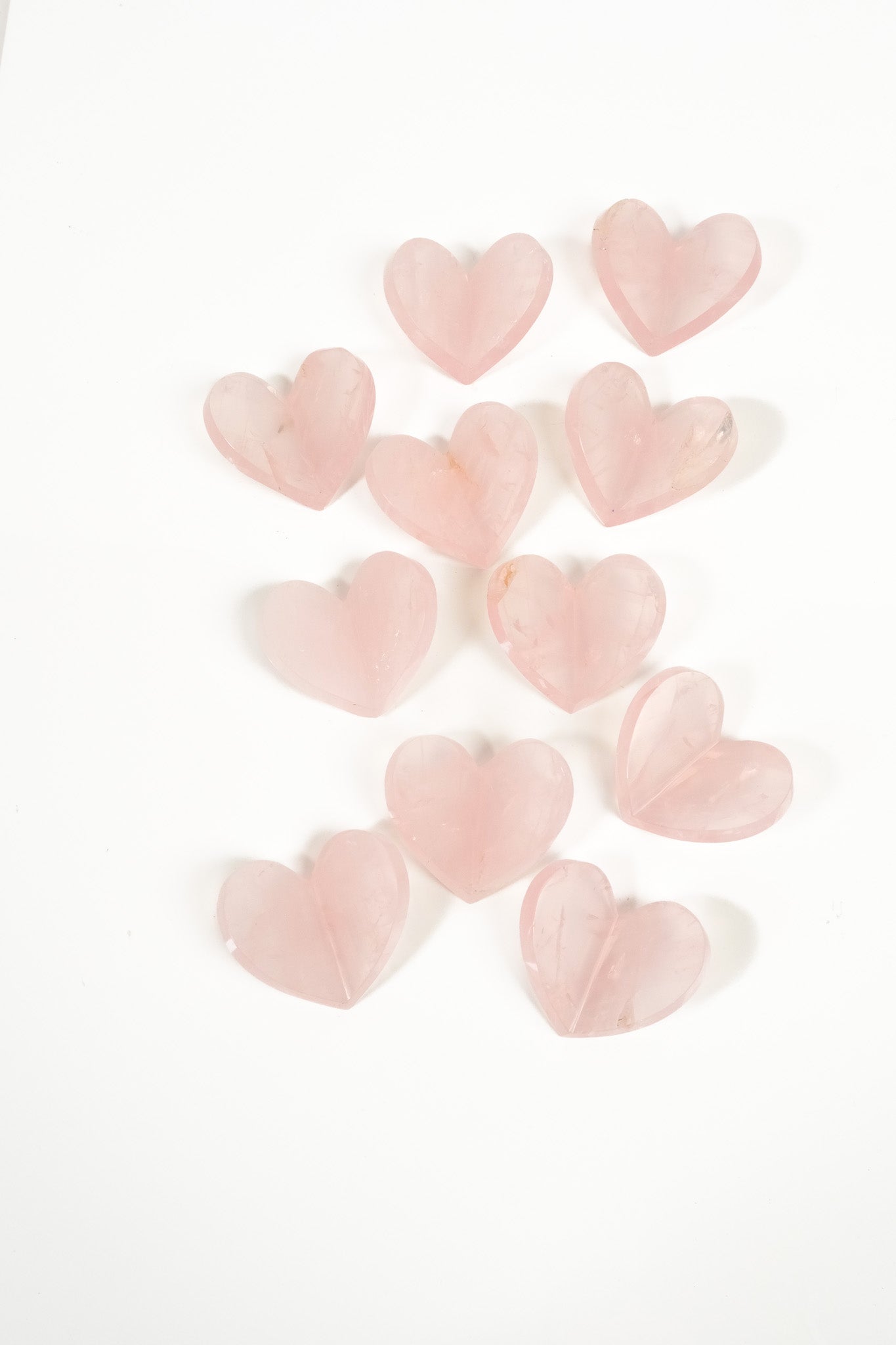 Rose Quartz Medium 3D Heart