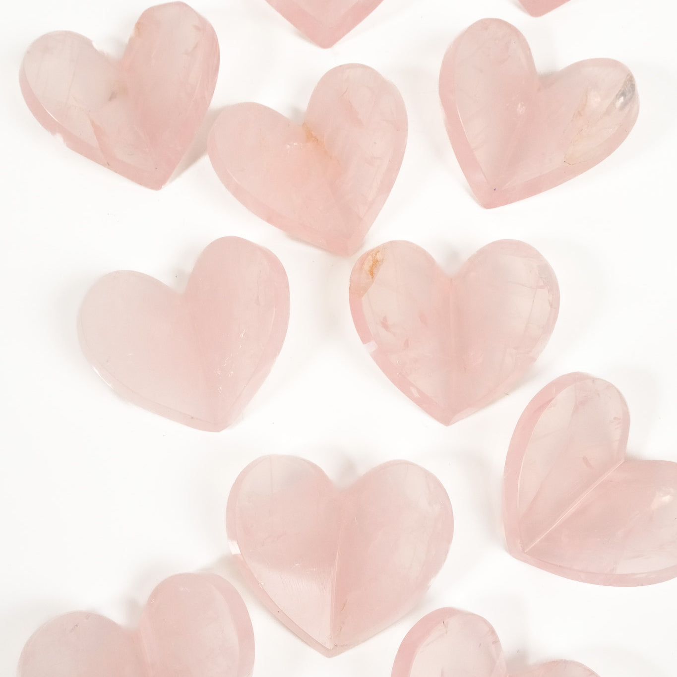 Rose Quartz Medium 3D Heart