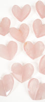 Rose Quartz Medium 3D Heart