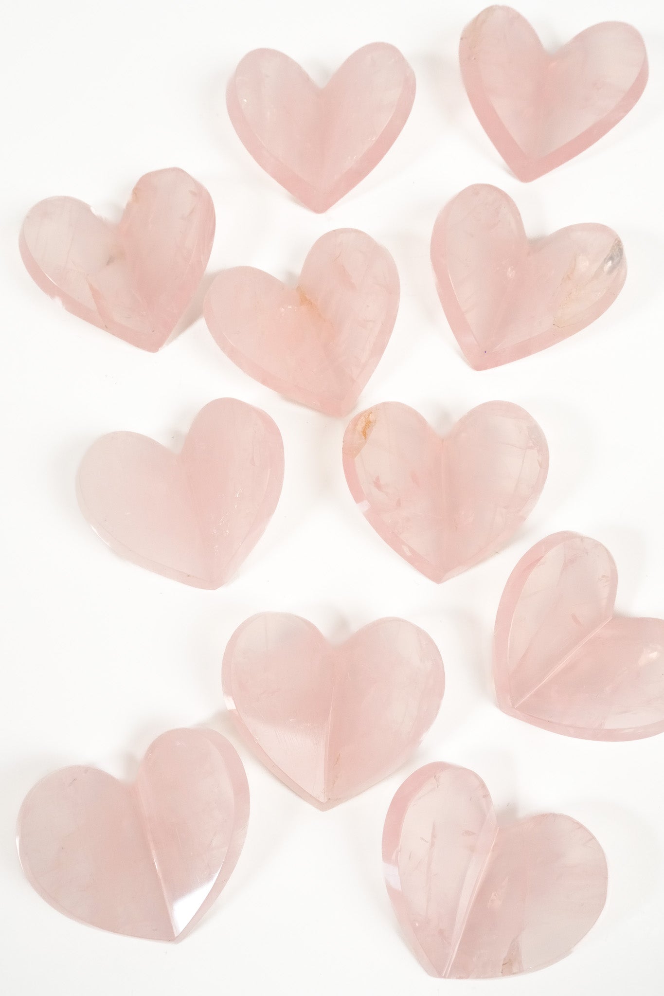 Rose Quartz Medium 3D Heart