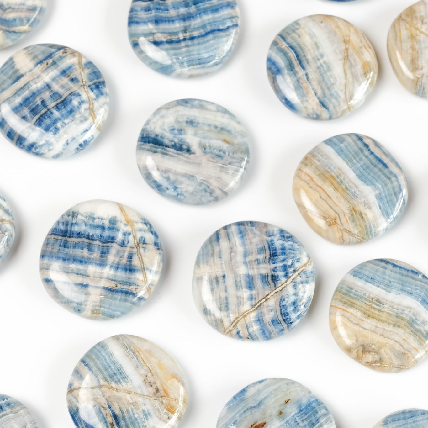 Blue Scheelite Flat Stone