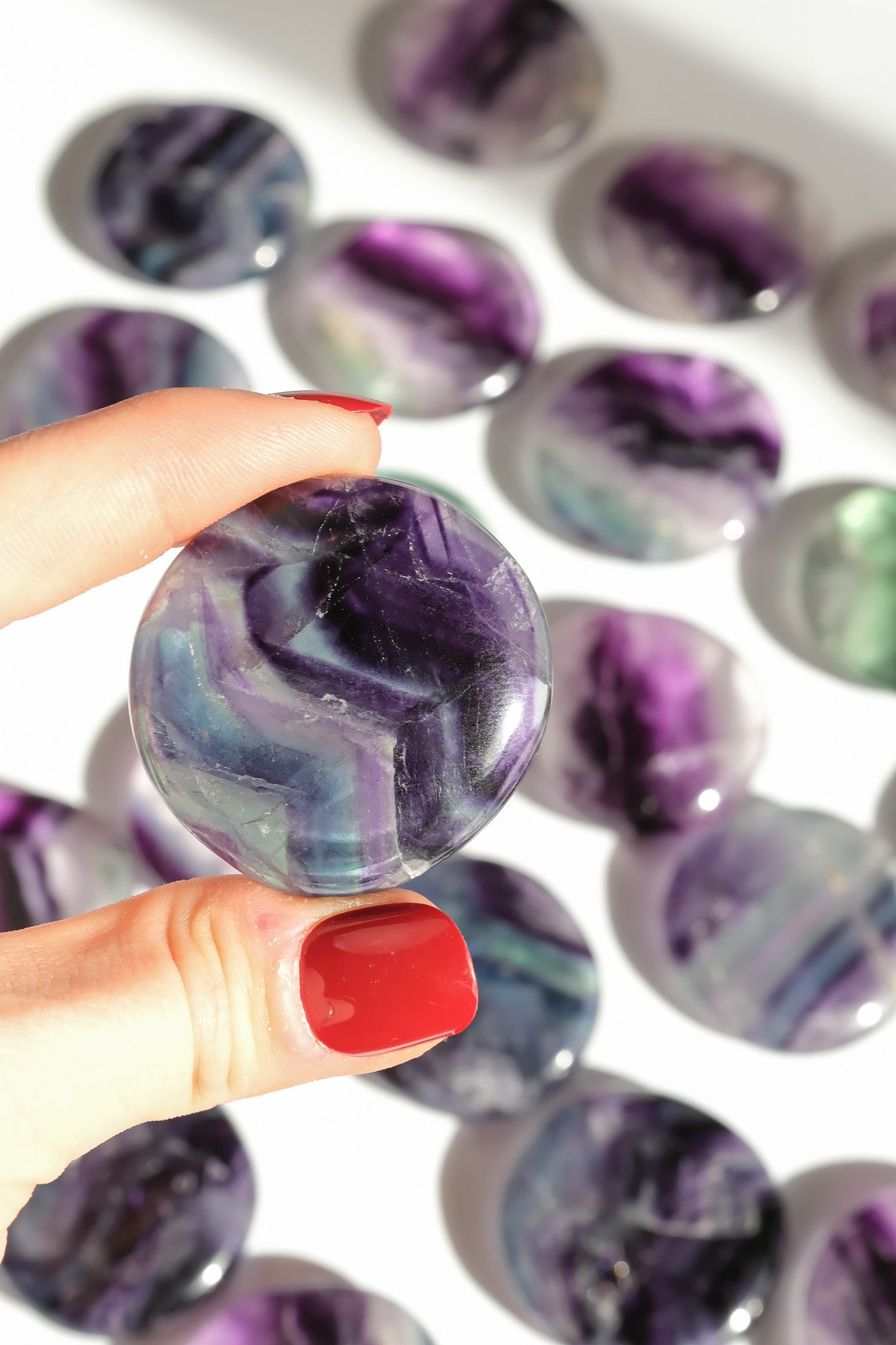 Fluorite Flat Stone