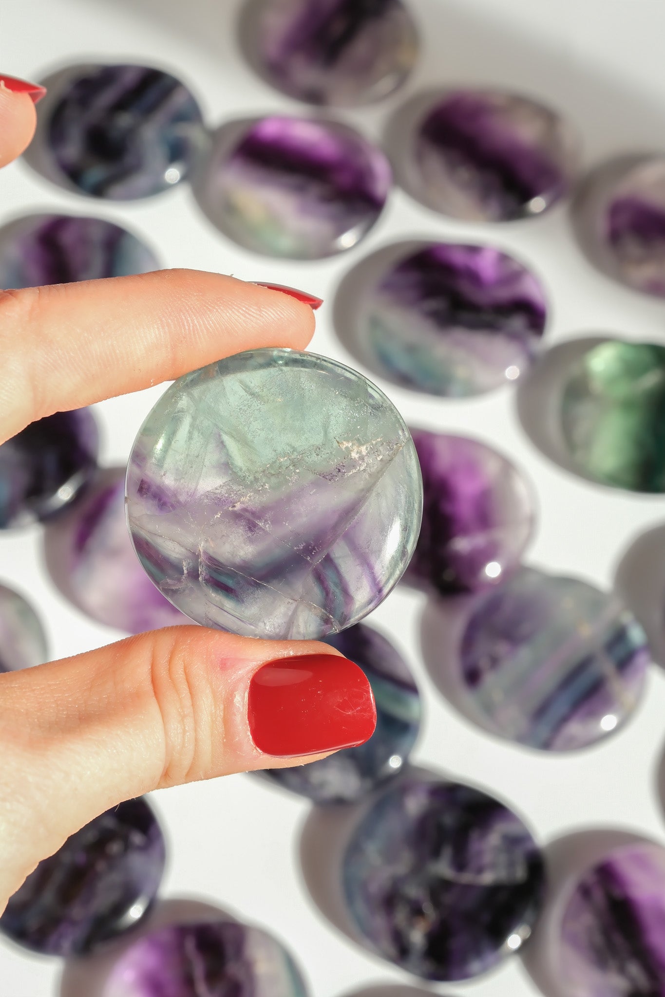 Fluorite Flat Stone