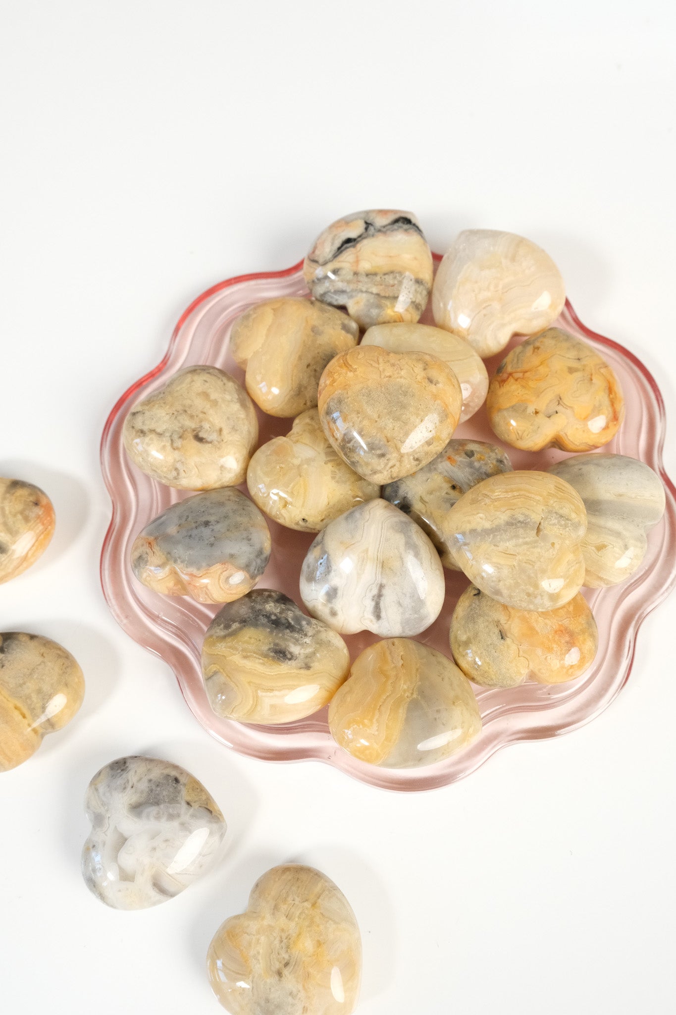Crazy Lace Agate Small Heart