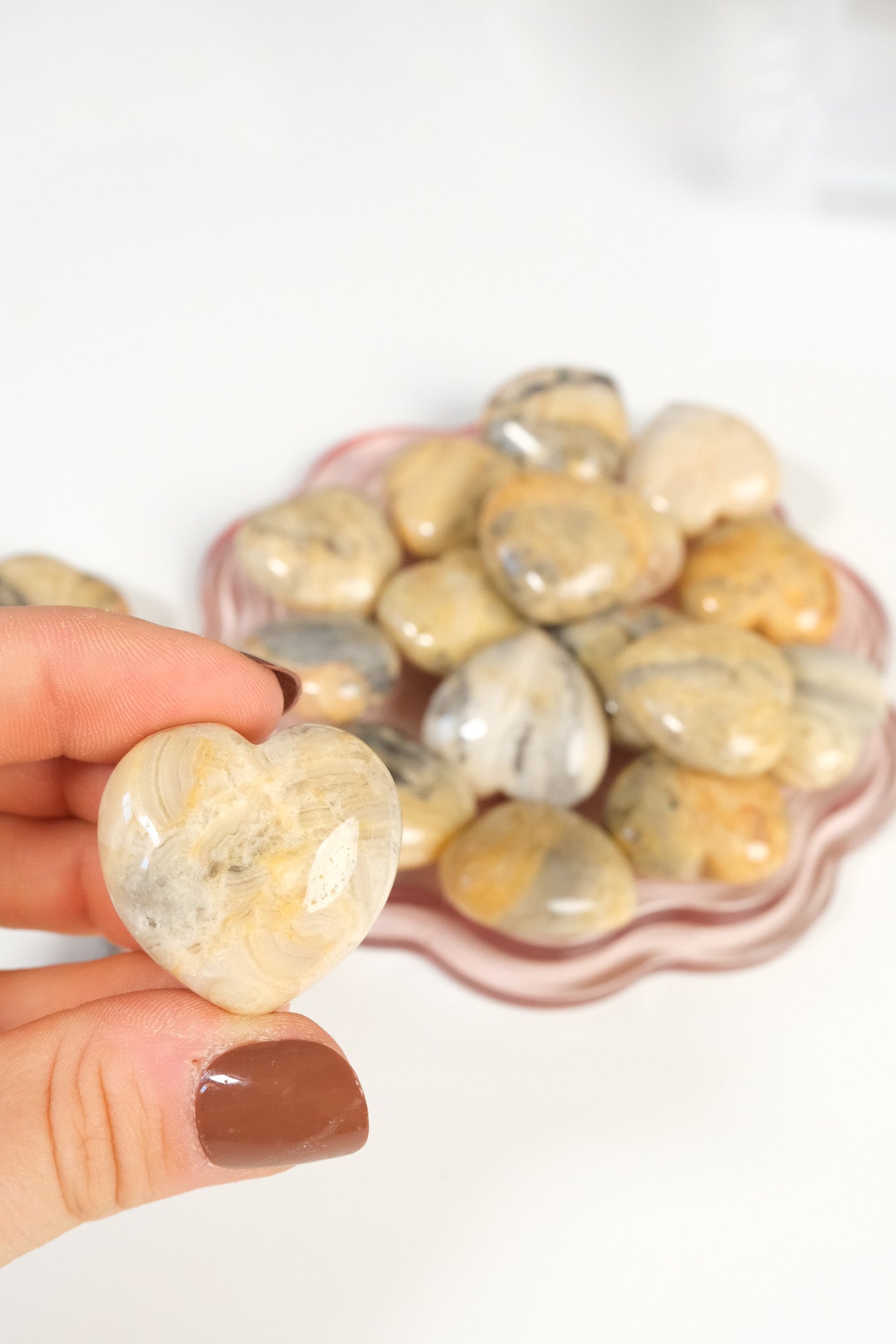 Crazy Lace Agate Small Heart