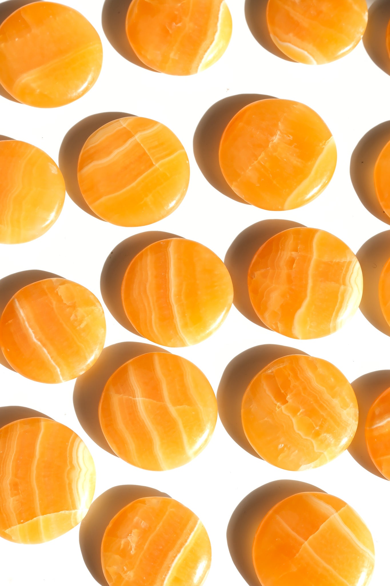 Orange Calcite Flat Stone