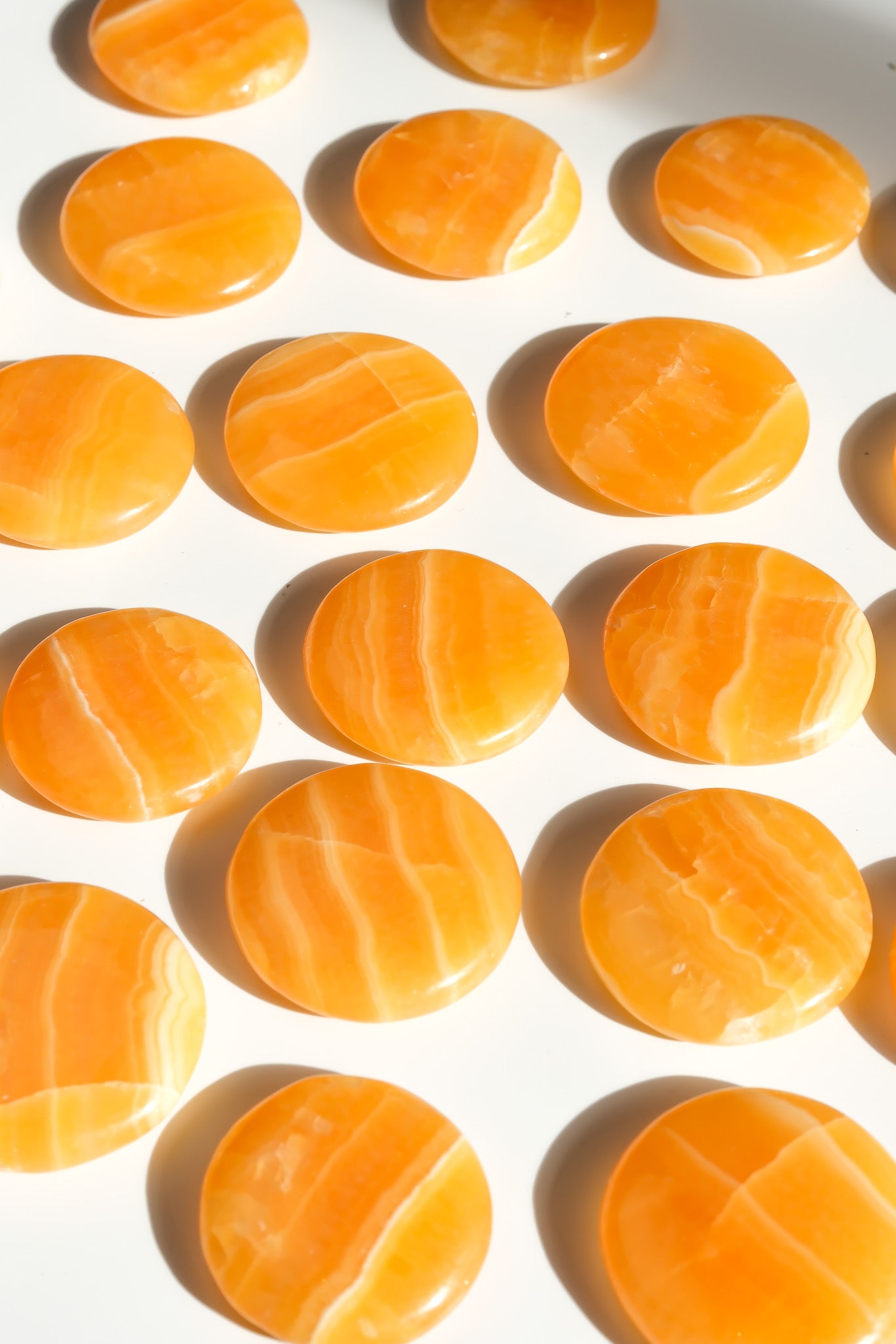 Orange Calcite Flat Stone