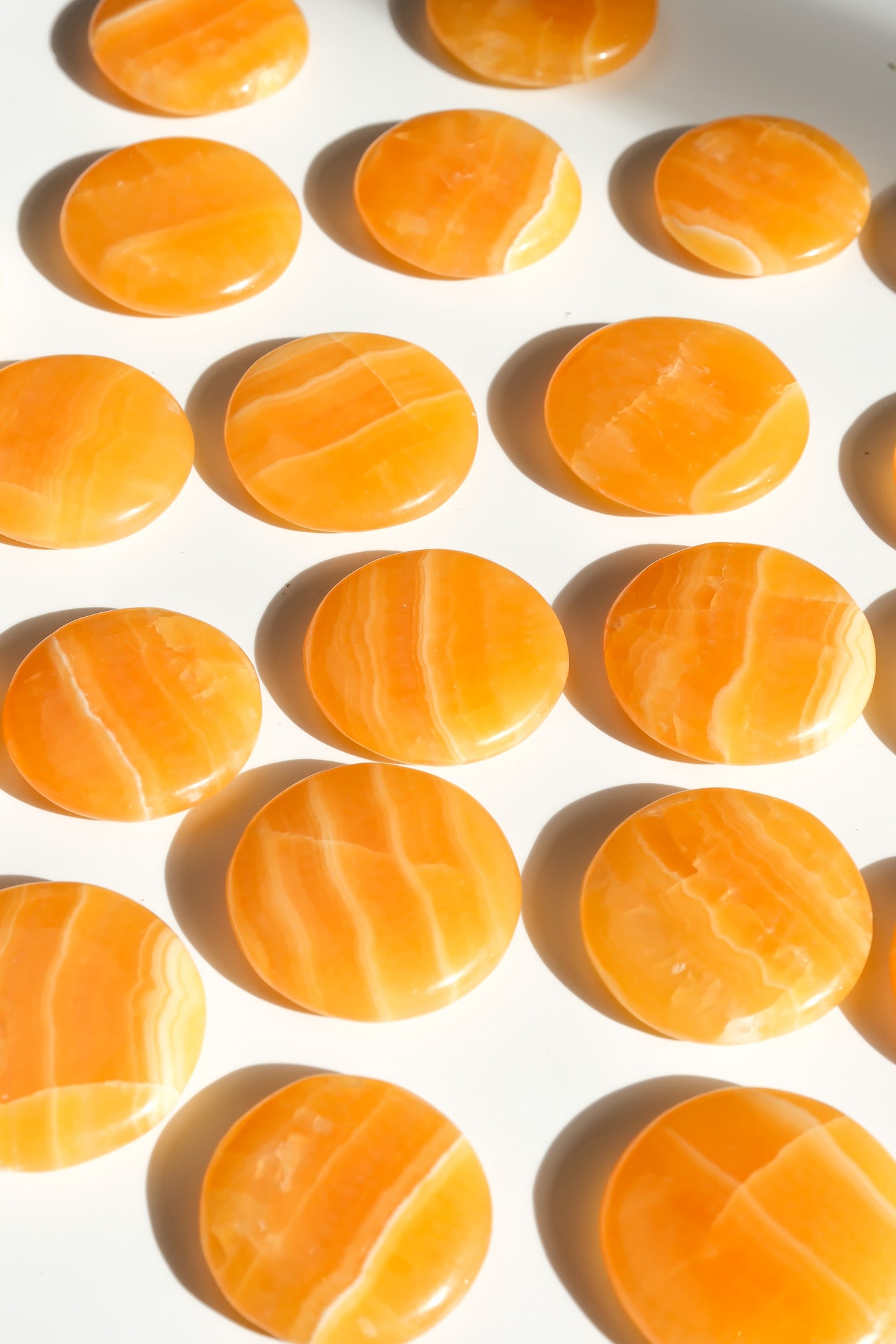 Orange Calcite Flat Stone