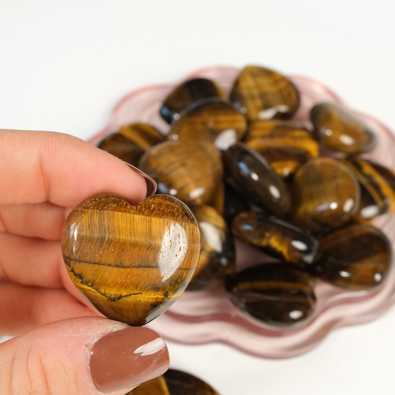 Tigers Eye Small Heart