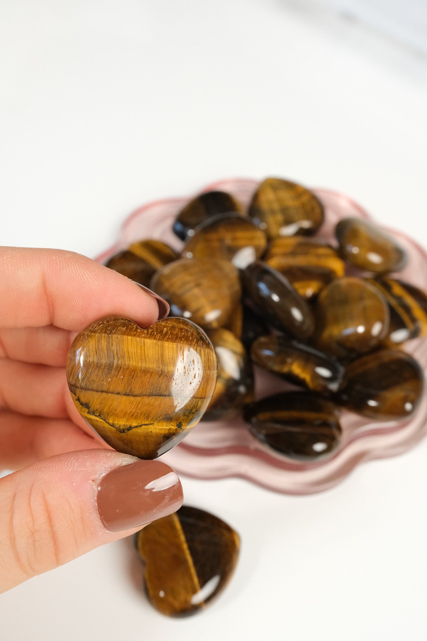 Tigers Eye Small Heart