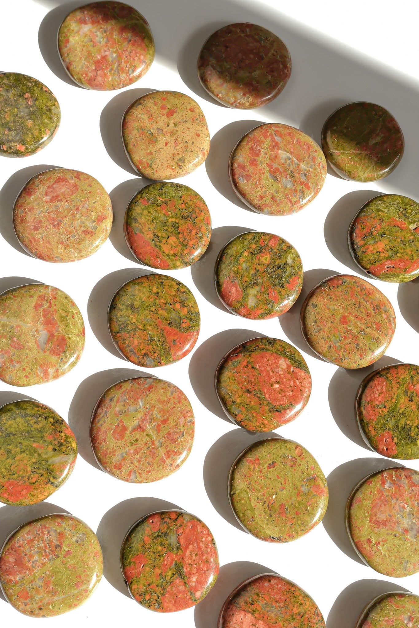 Unakite Flat Stone