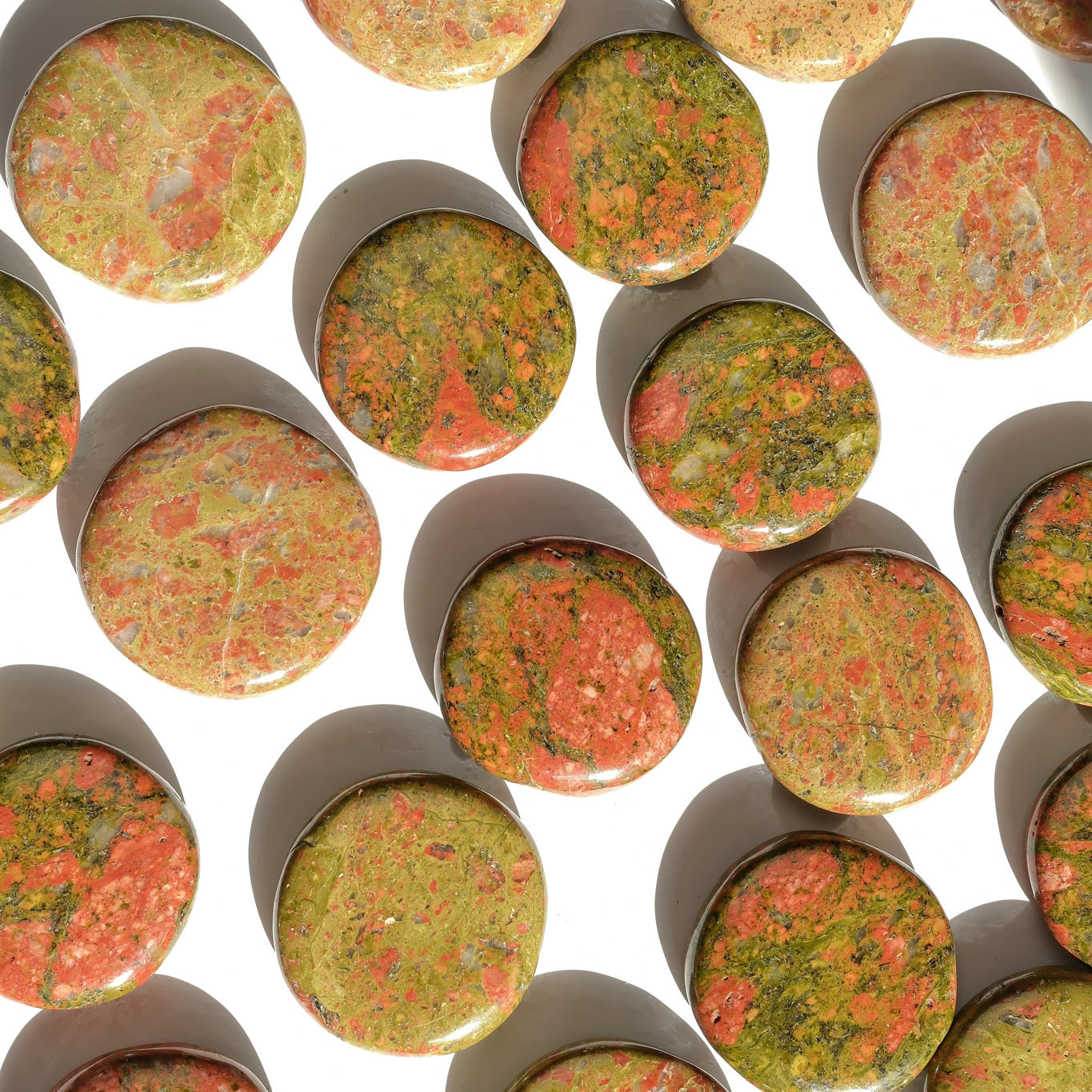 Unakite Flat Stone