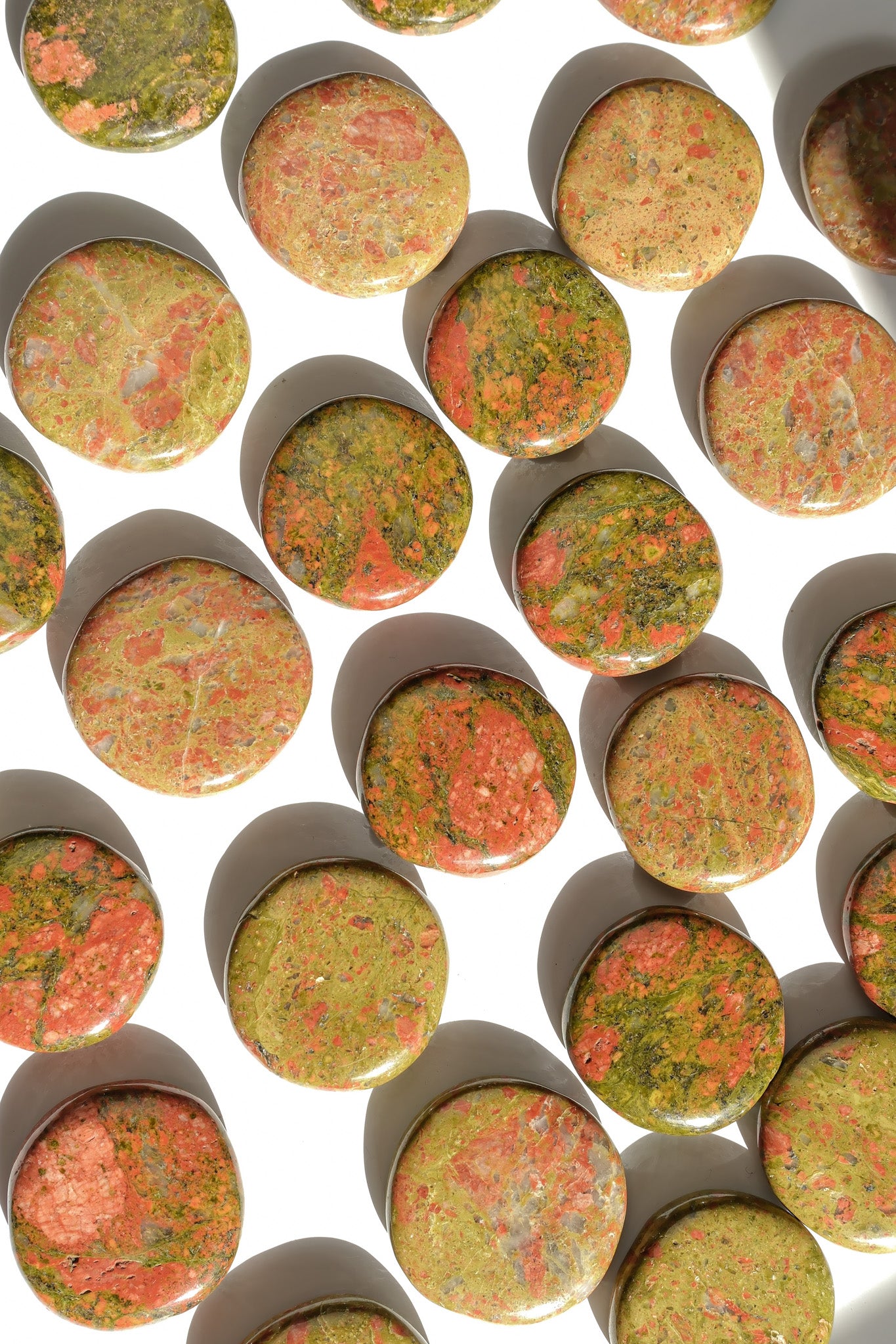 Unakite Flat Stone