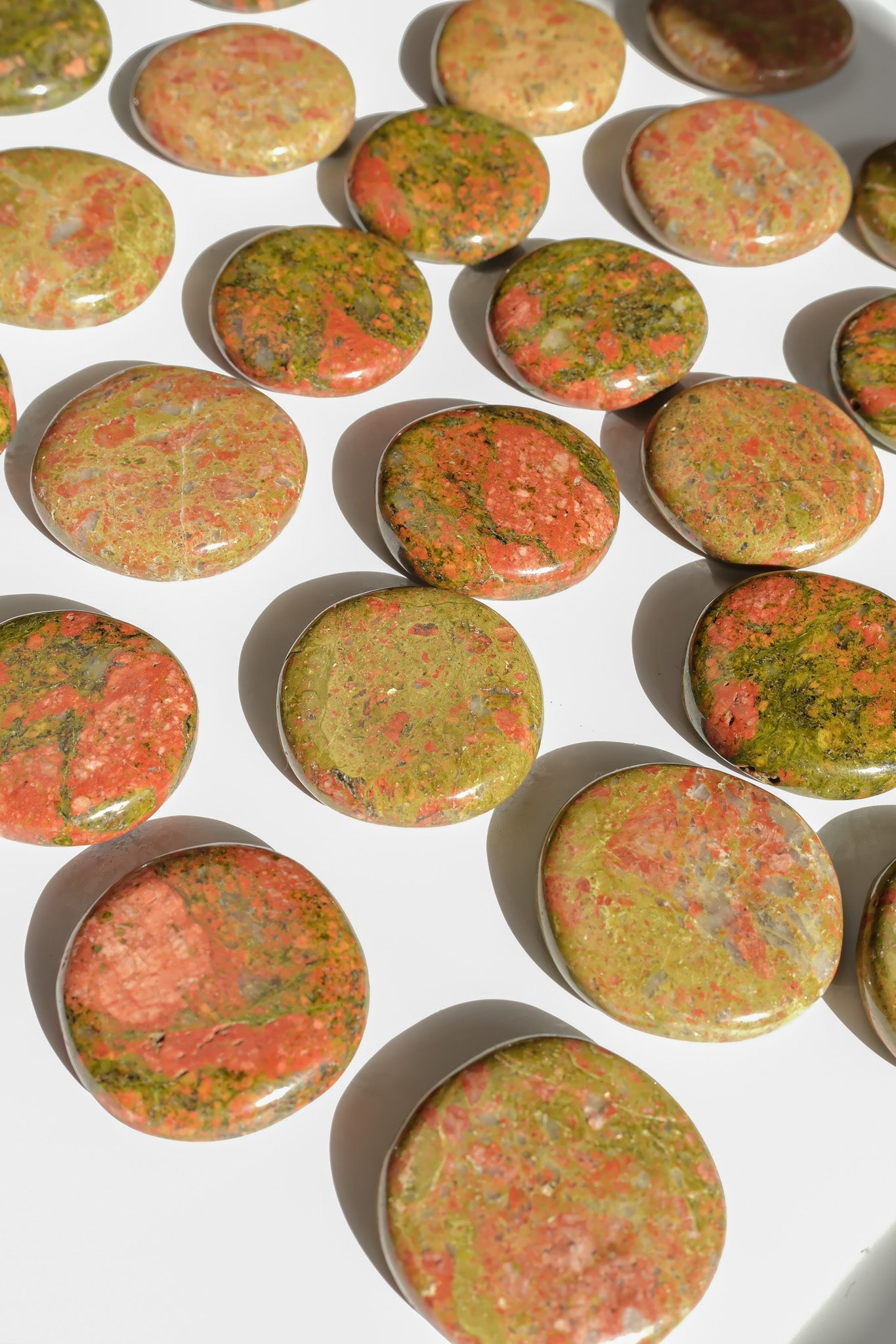 Unakite Flat Stone