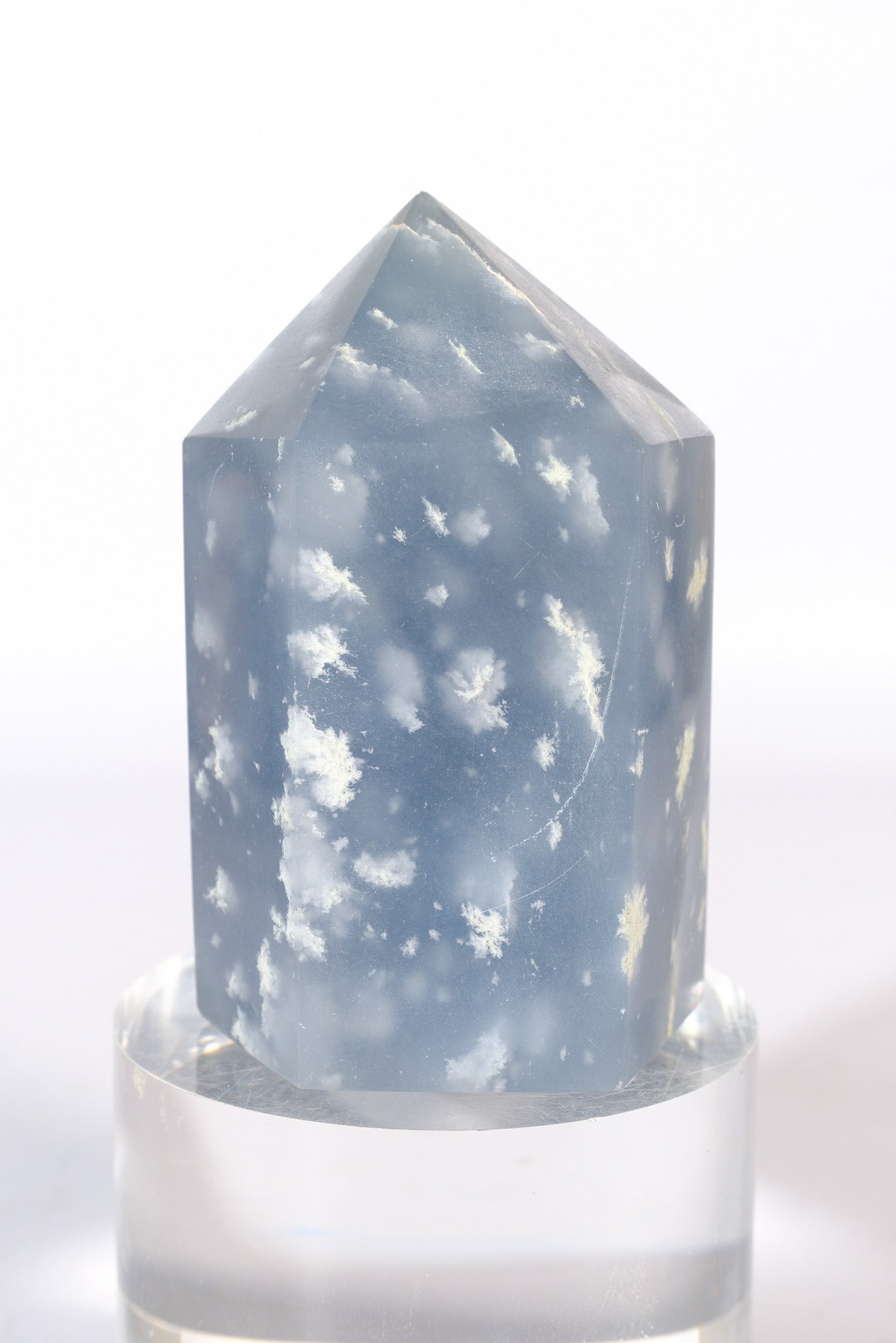 Snowflake Angelite Tower