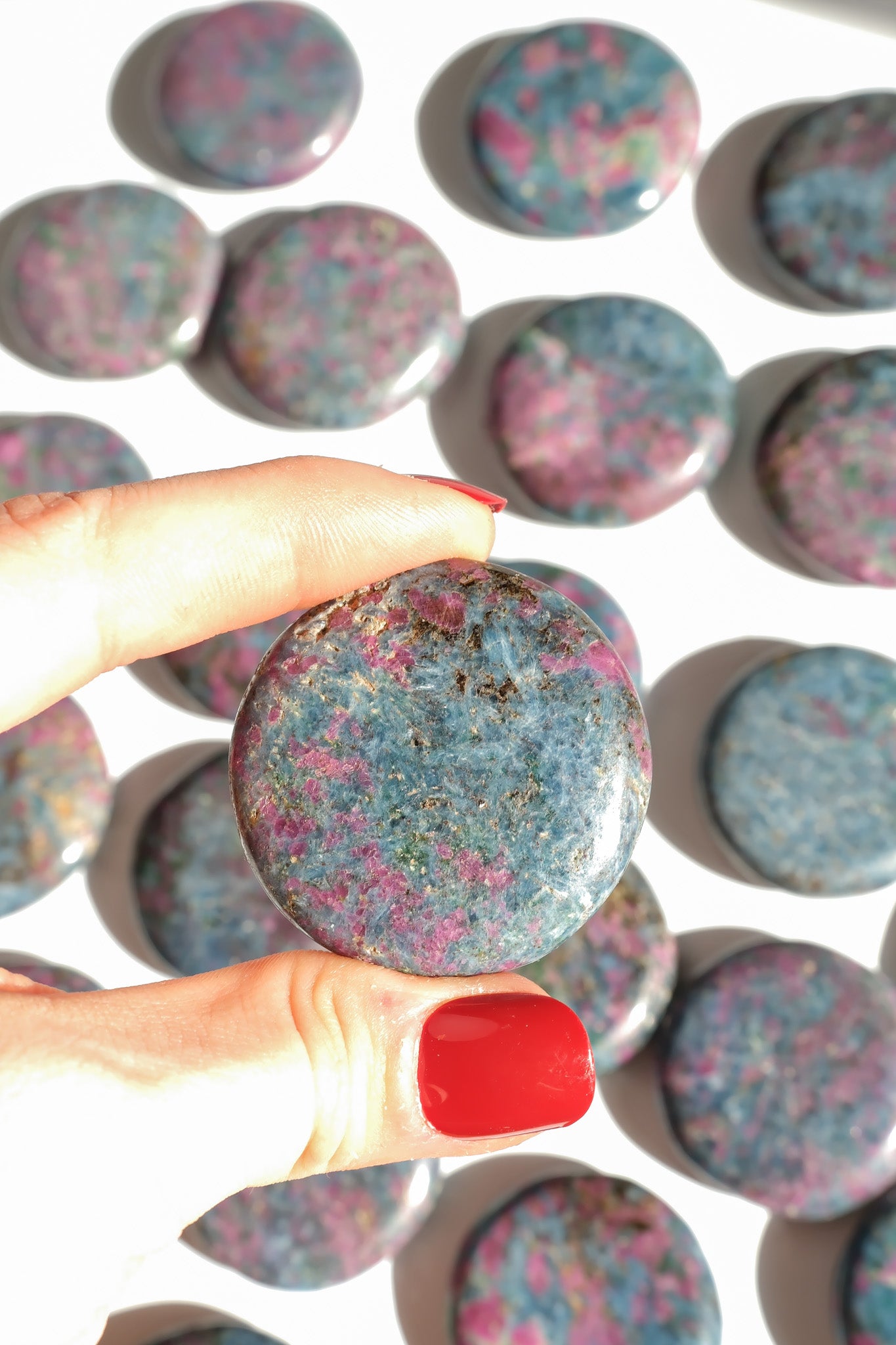 Ruby Kyanite Flat Stone