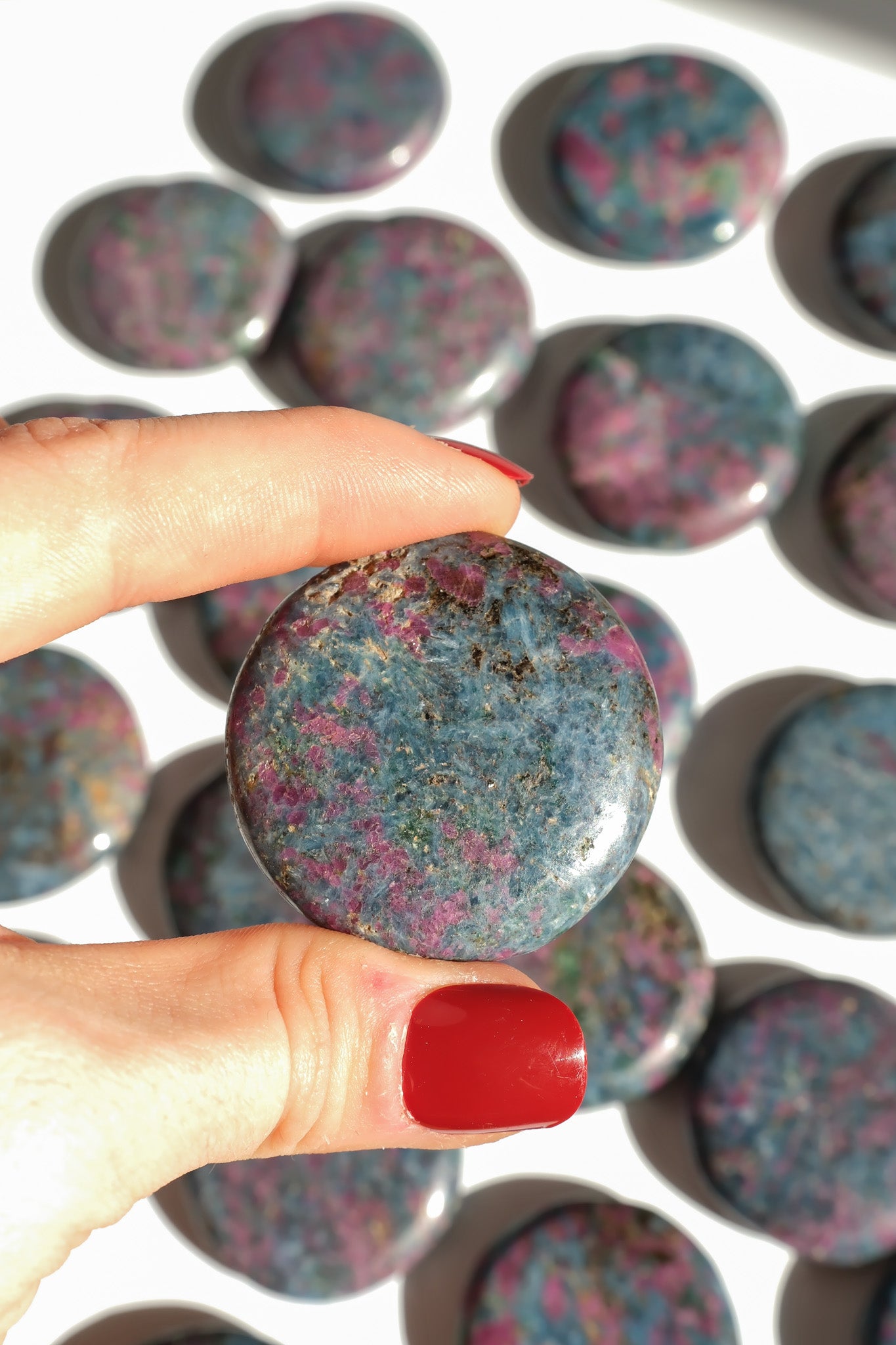 Ruby Kyanite Flat Stone