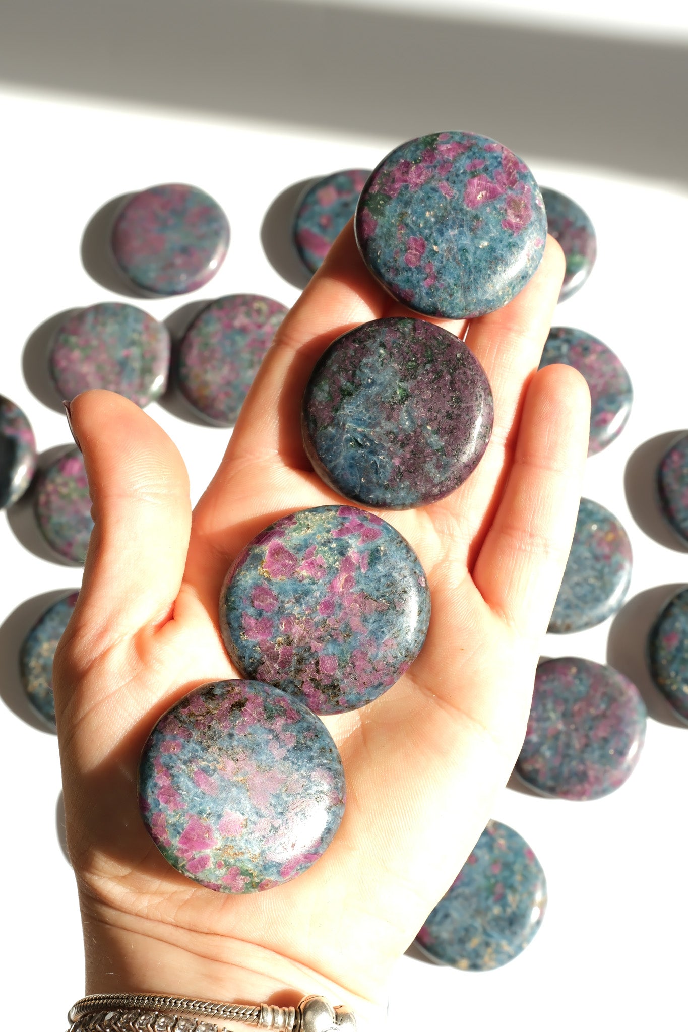 Ruby Kyanite Flat Stone
